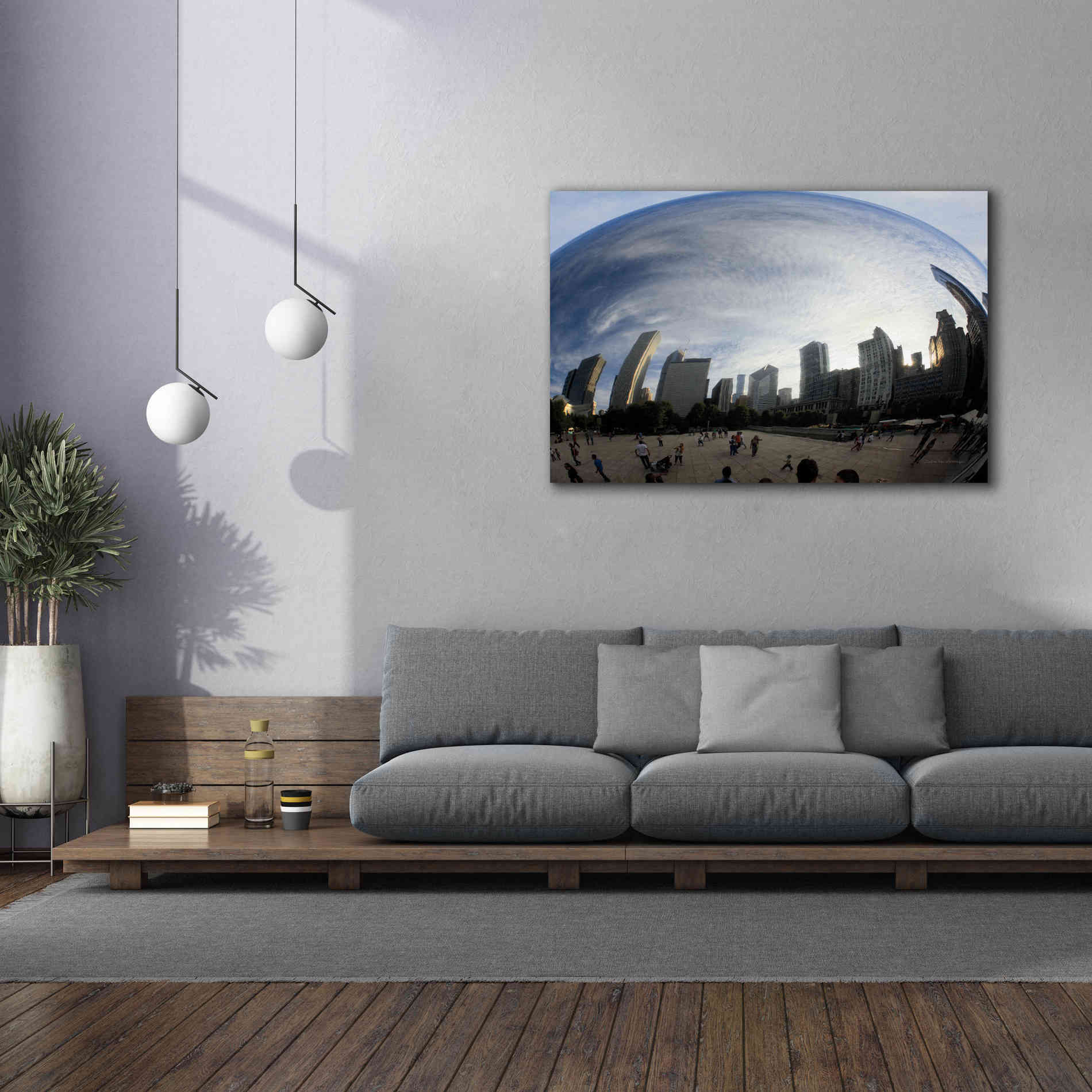 'The Bean Chicago' by Debra Van Swearingen, Canvas Wall Art,60 x 40