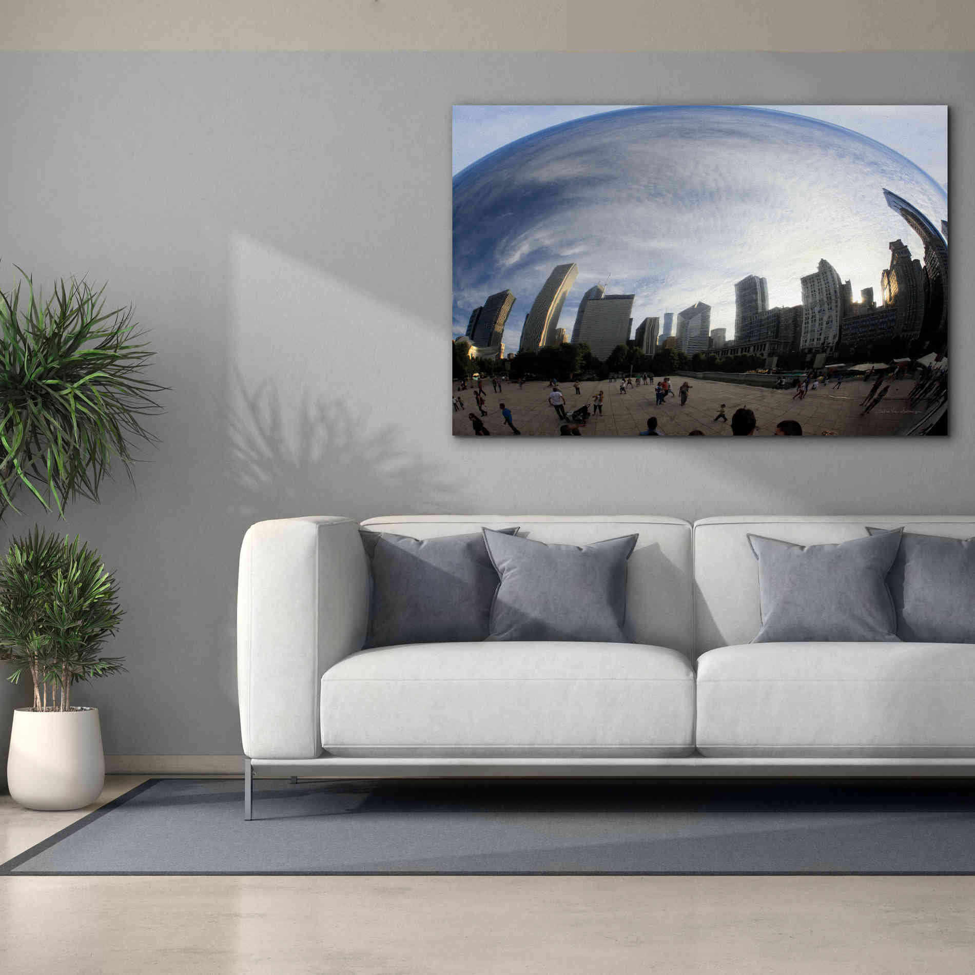 'The Bean Chicago' by Debra Van Swearingen, Canvas Wall Art,60 x 40
