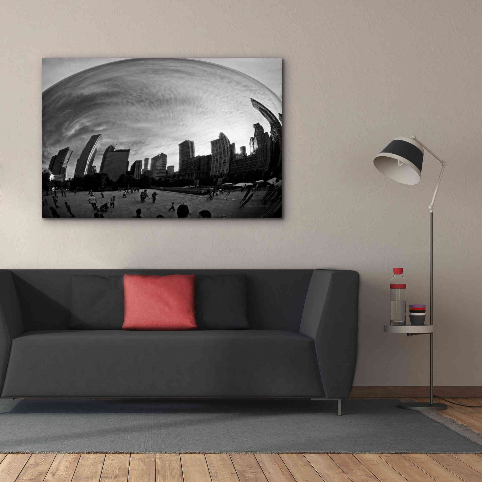 'The Bean Chicago BW' by Debra Van Swearingen, Canvas Wall Art,60 x 40