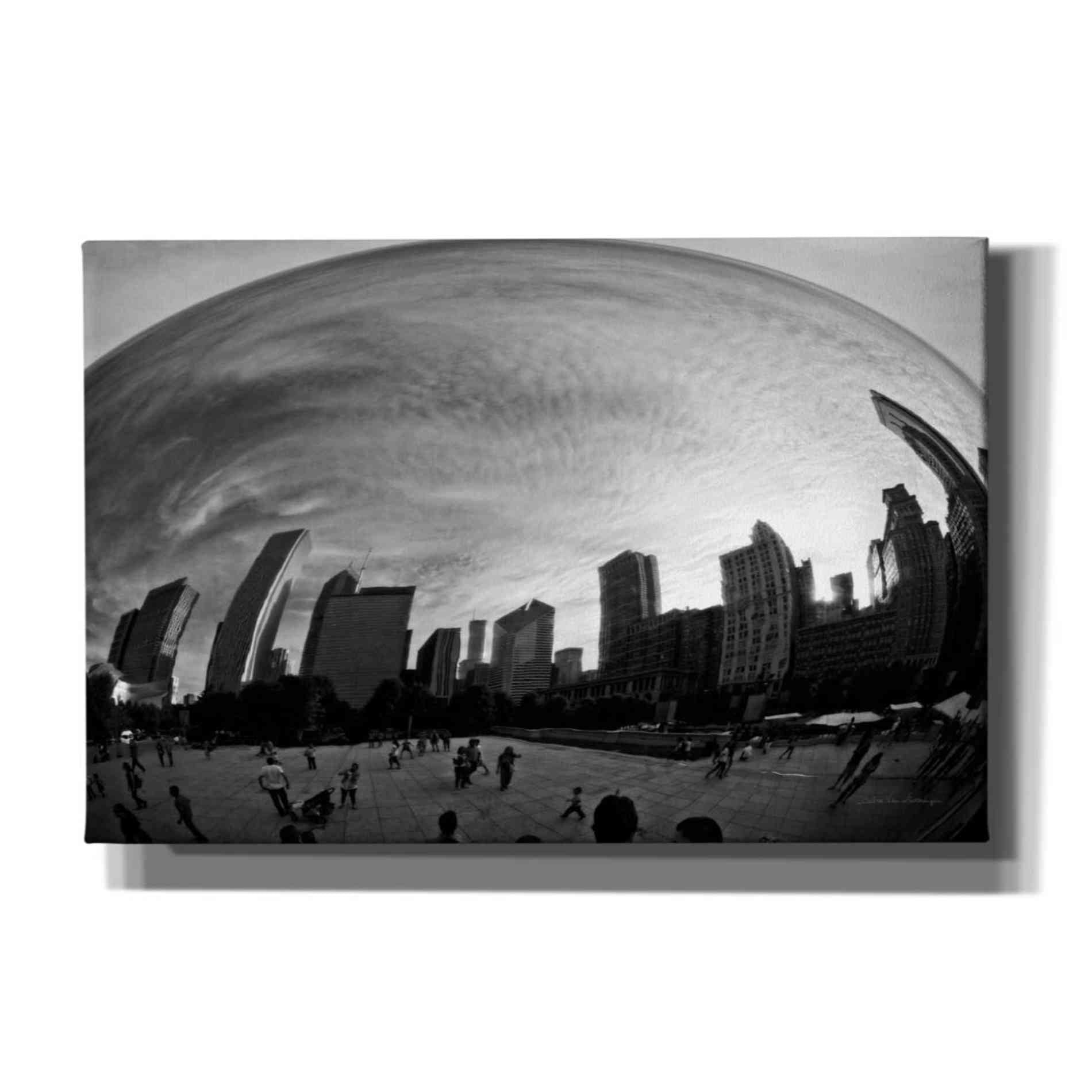 'The Bean Chicago BW' by Debra Van Swearingen, Canvas Wall Art,18x12x1.1x0,26x18x1.1x0,40x26x1.74x0,60x40x1.74x0