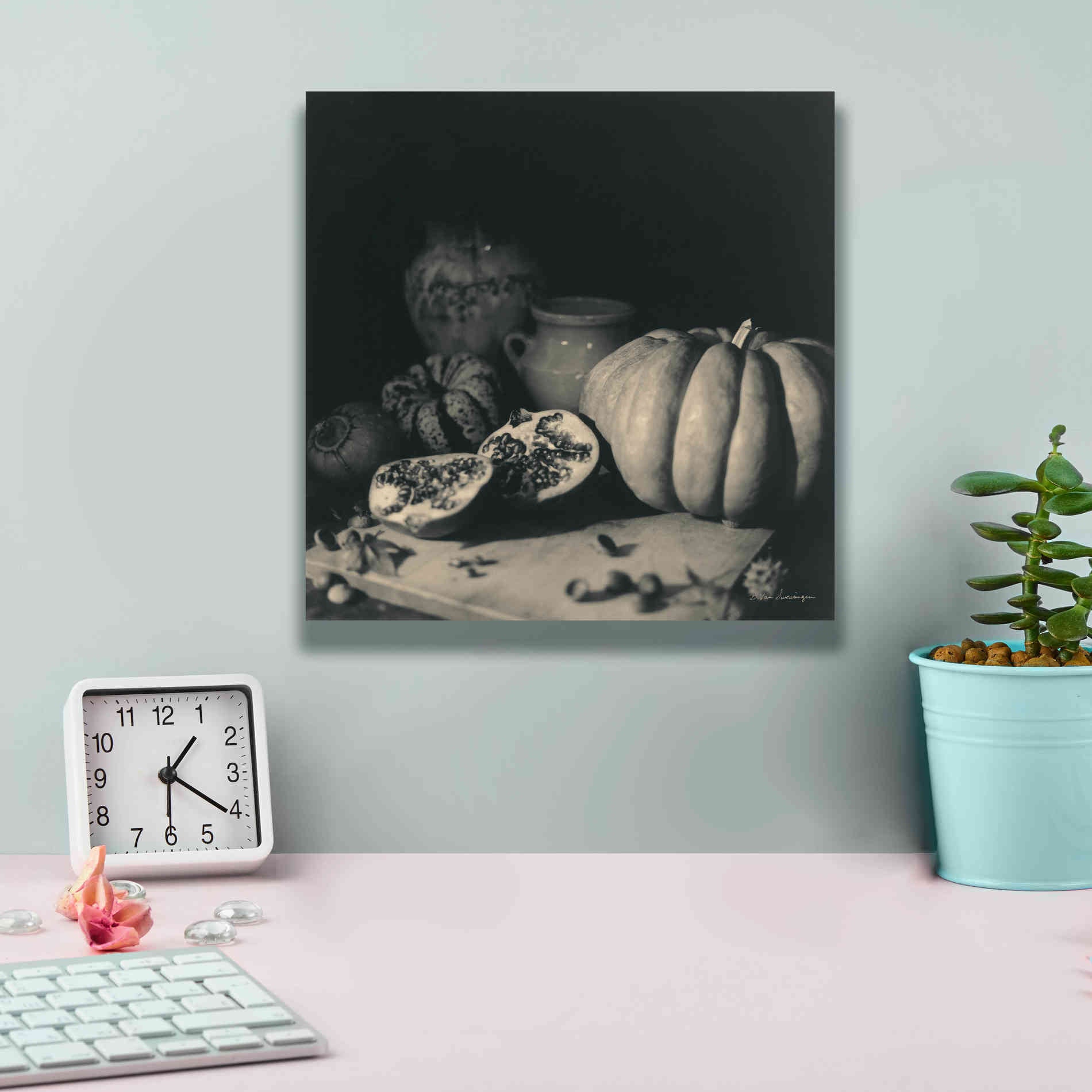 'Pumpkin and Pomegranate' by Debra Van Swearingen, Canvas Wall Art,12 x 12