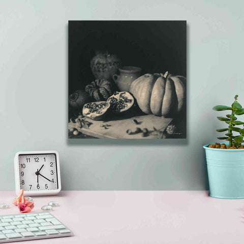 Image of 'Pumpkin and Pomegranate' by Debra Van Swearingen, Canvas Wall Art,12 x 12
