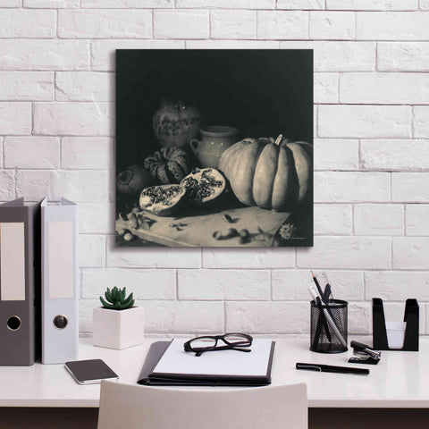 Image of 'Pumpkin and Pomegranate' by Debra Van Swearingen, Canvas Wall Art,18 x 18
