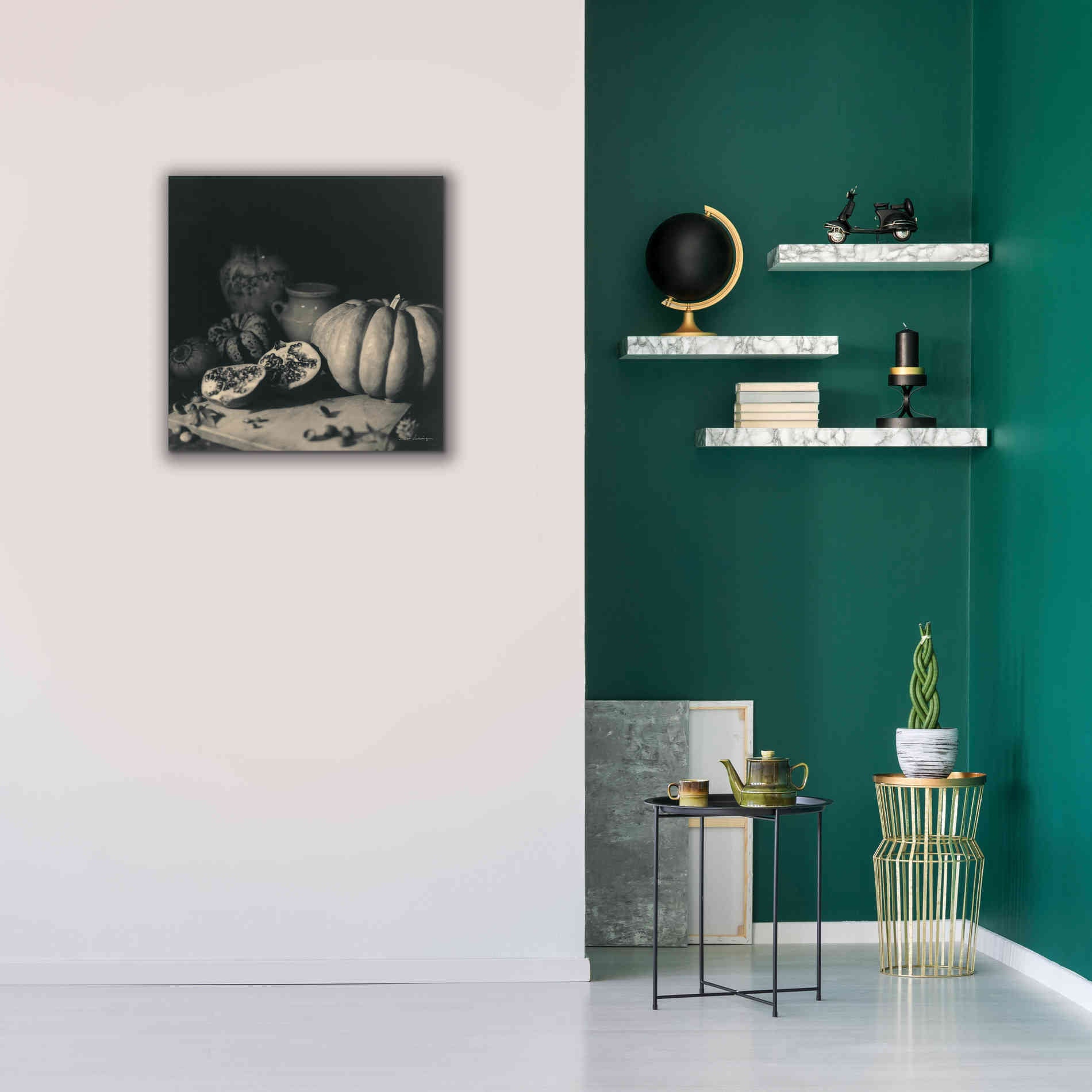'Pumpkin and Pomegranate' by Debra Van Swearingen, Canvas Wall Art,26 x 26