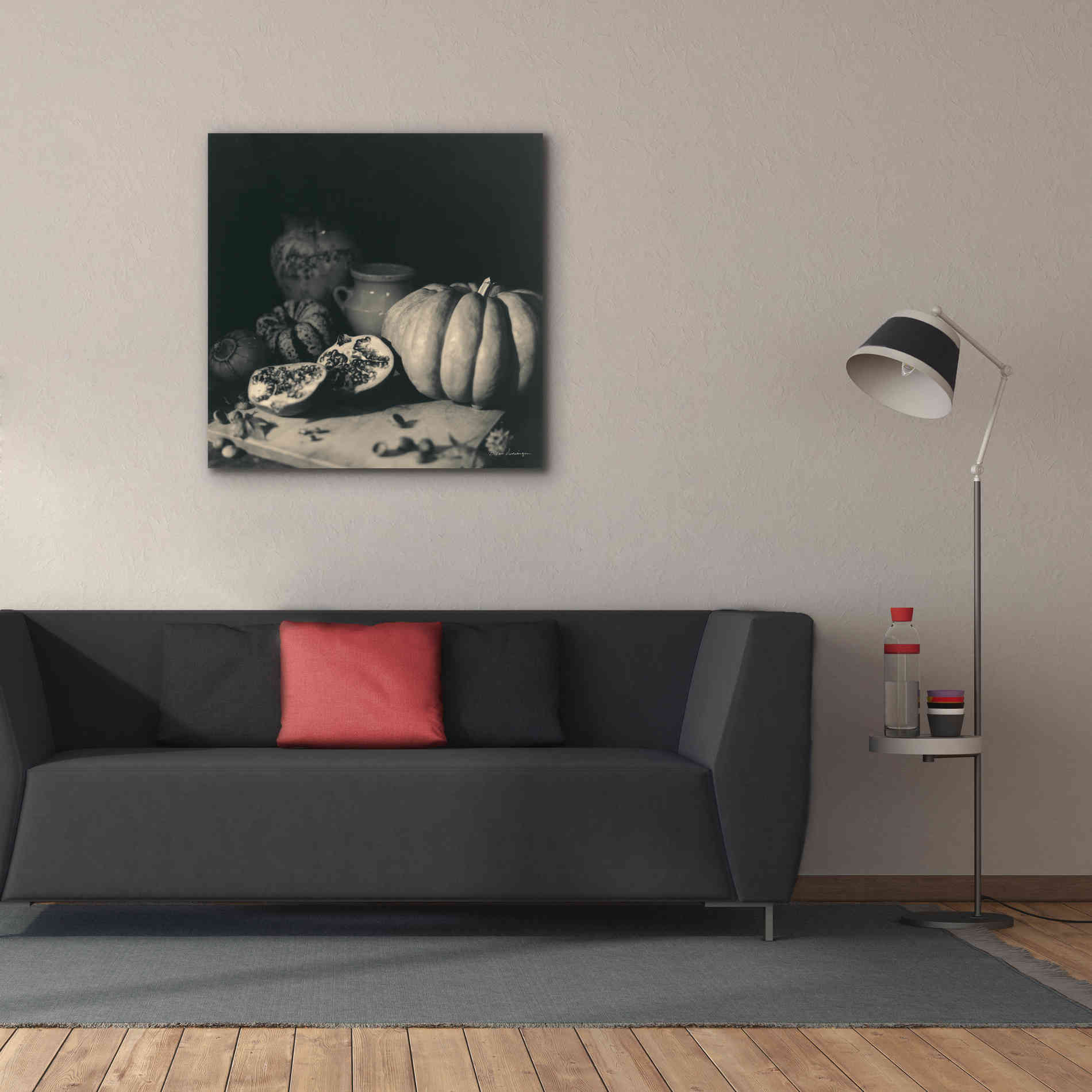 'Pumpkin and Pomegranate' by Debra Van Swearingen, Canvas Wall Art,37 x 37