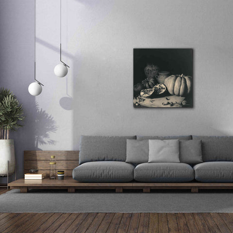 Image of 'Pumpkin and Pomegranate' by Debra Van Swearingen, Canvas Wall Art,37 x 37