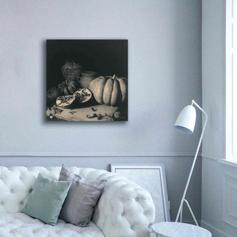 Image of 'Pumpkin and Pomegranate' by Debra Van Swearingen, Canvas Wall Art,37 x 37