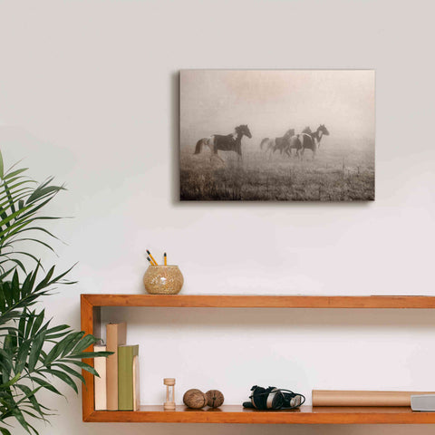 Image of 'Painted Horses on the Run' by Debra Van Swearingen, Canvas Wall Art,18 x 12