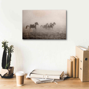 'Painted Horses on the Run' by Debra Van Swearingen, Canvas Wall Art,18 x 12