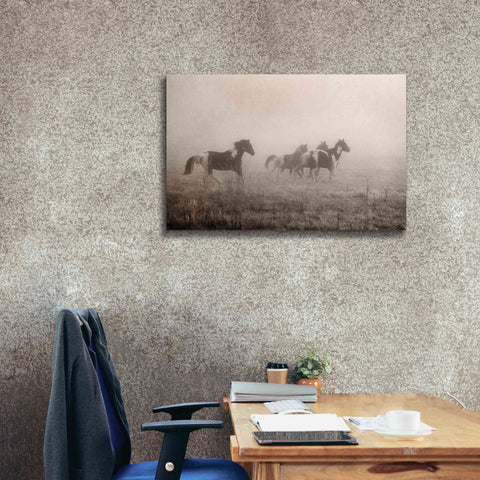 Image of 'Painted Horses on the Run' by Debra Van Swearingen, Canvas Wall Art,40 x 26