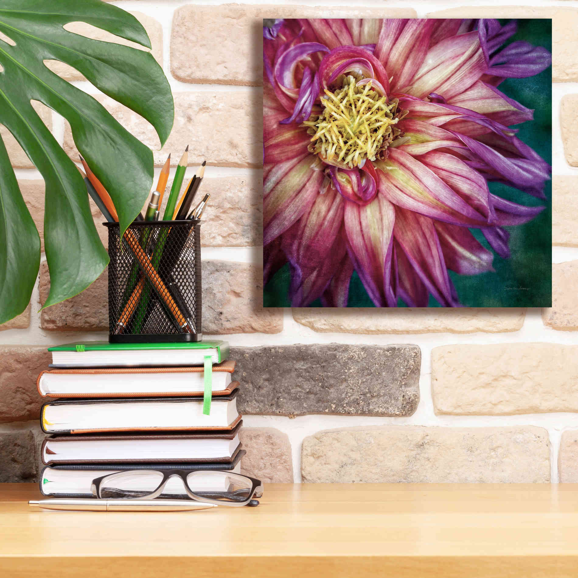 'Dahlia I' by Debra Van Swearingen, Canvas Wall Art,12 x 12