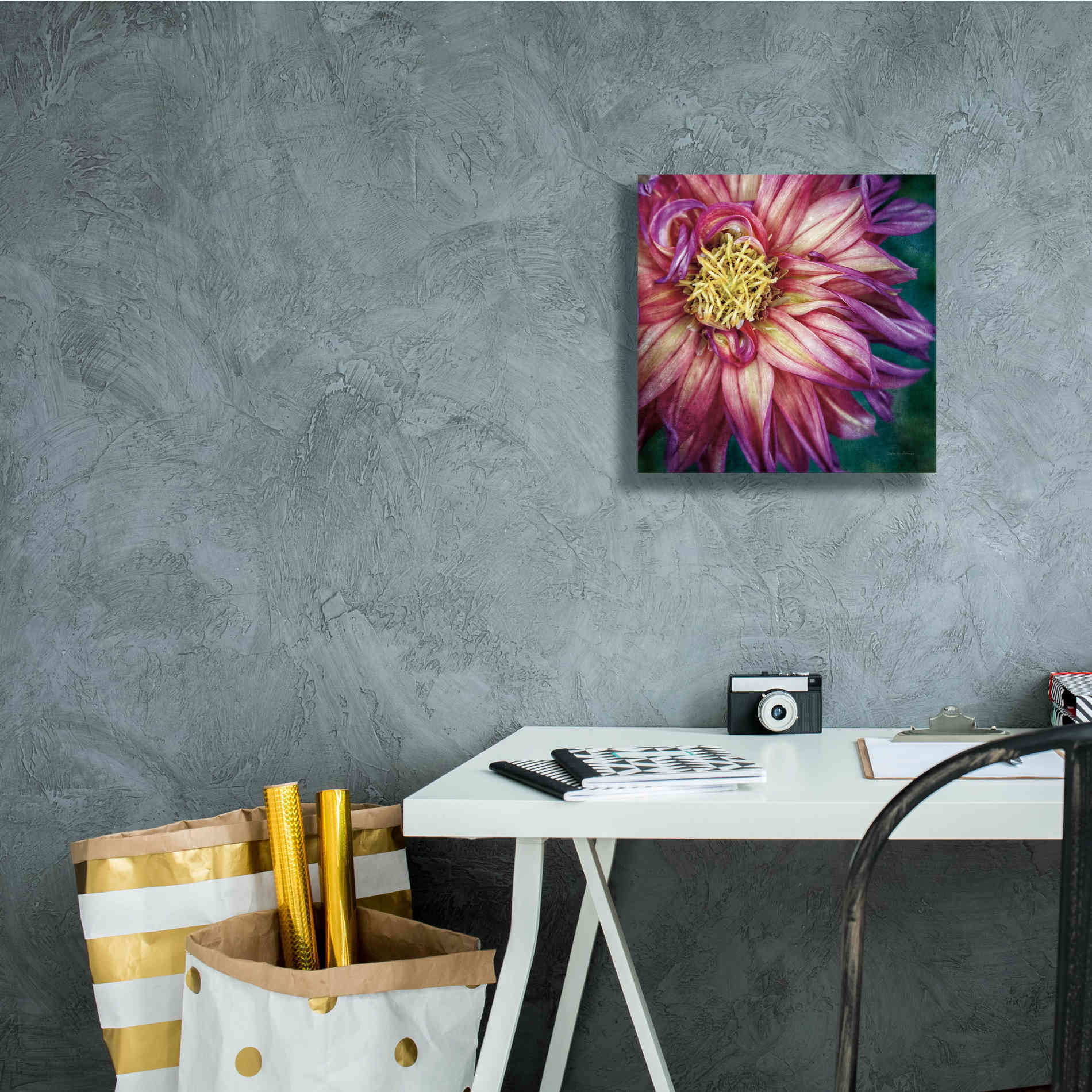 'Dahlia I' by Debra Van Swearingen, Canvas Wall Art,12 x 12