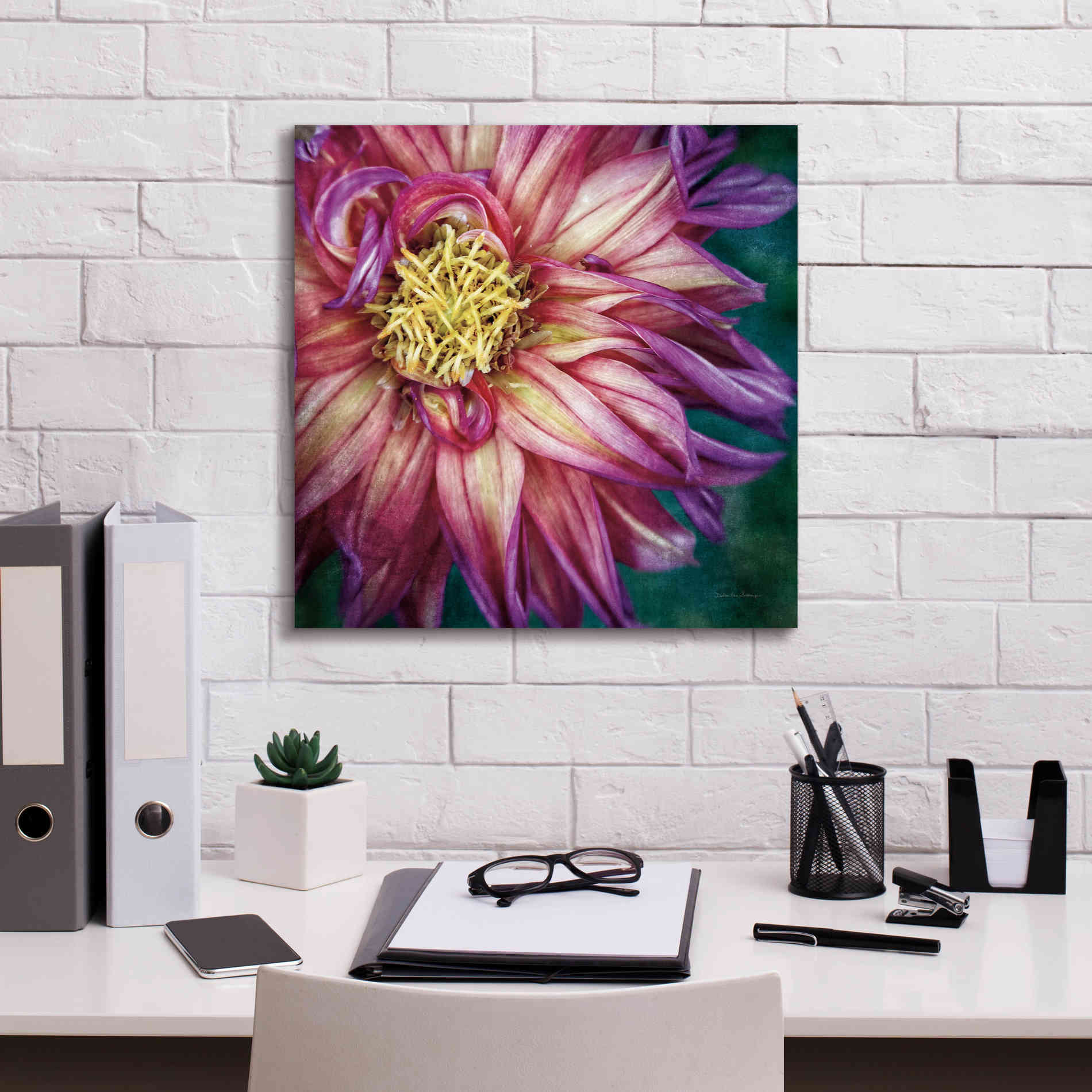 'Dahlia I' by Debra Van Swearingen, Canvas Wall Art,18 x 18