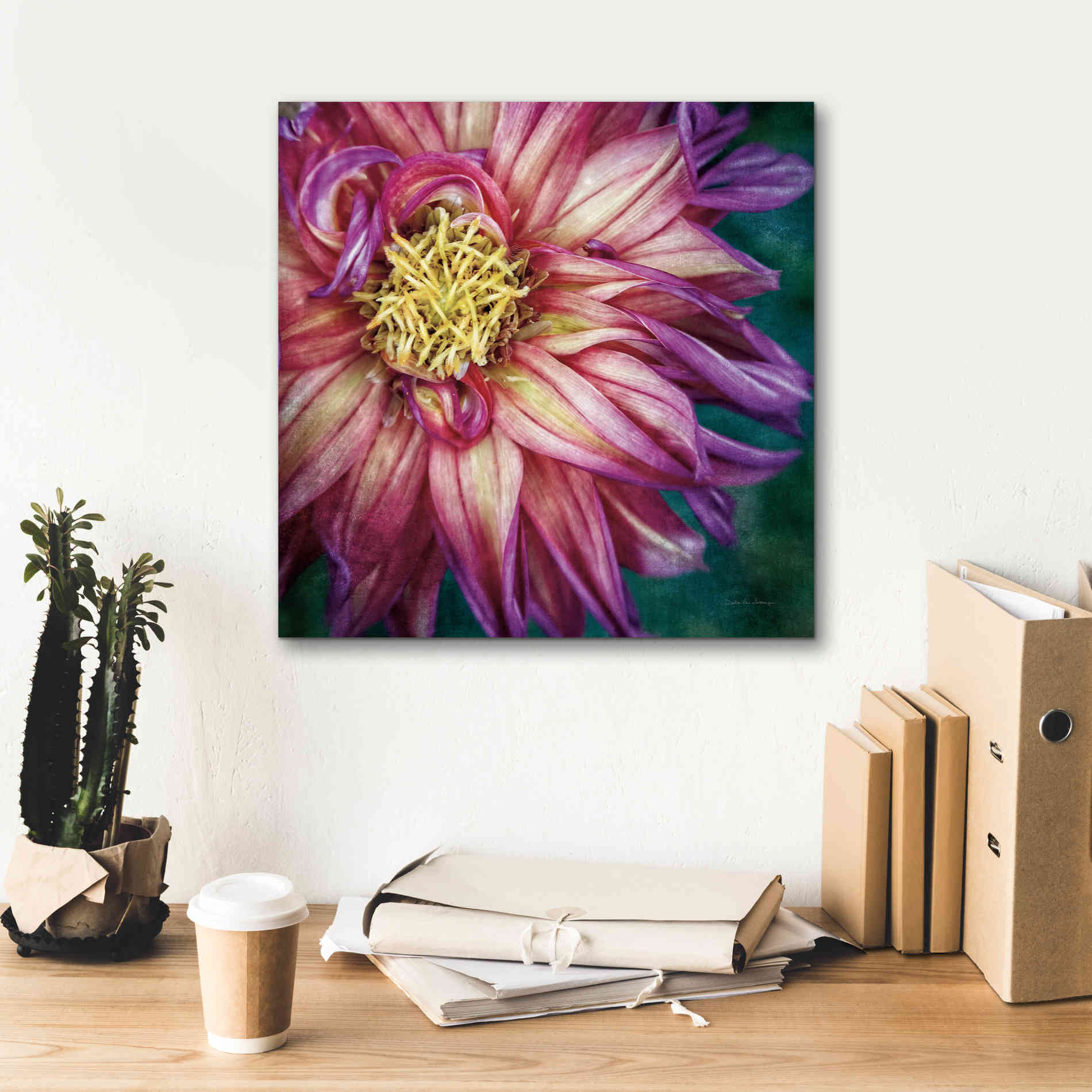 'Dahlia I' by Debra Van Swearingen, Canvas Wall Art,18 x 18