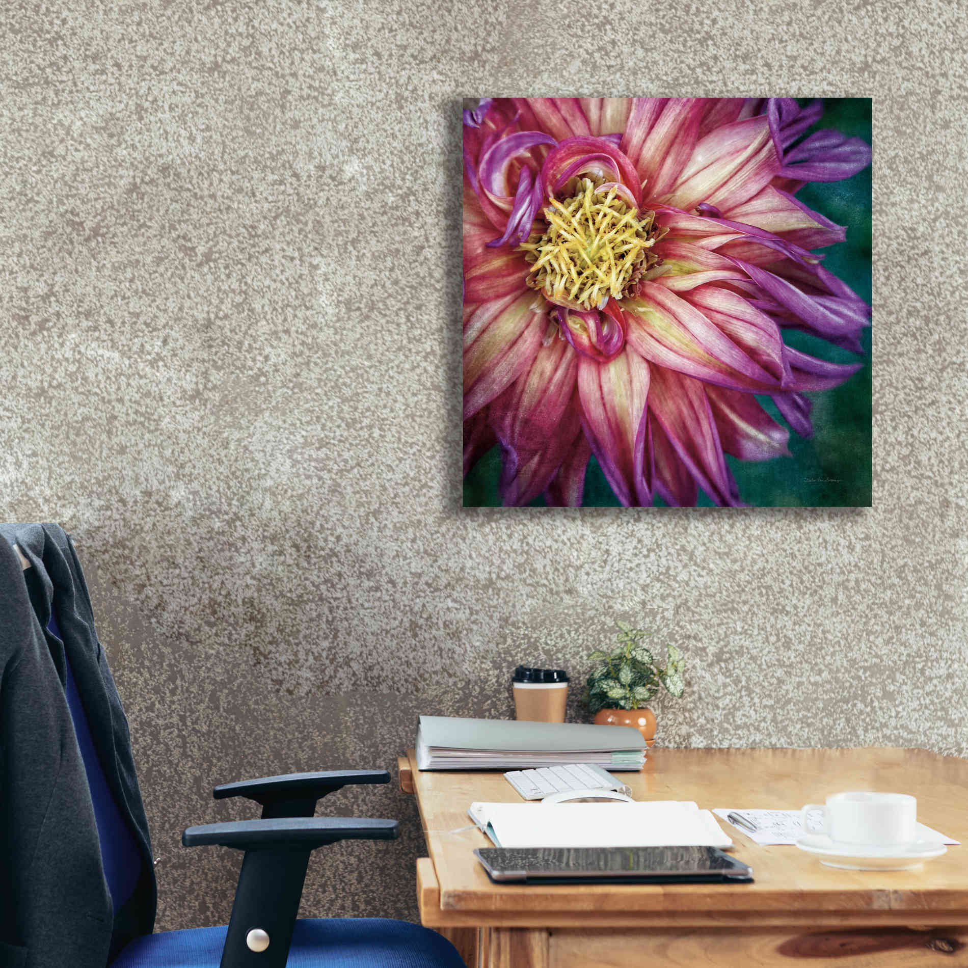 'Dahlia I' by Debra Van Swearingen, Canvas Wall Art,26 x 26