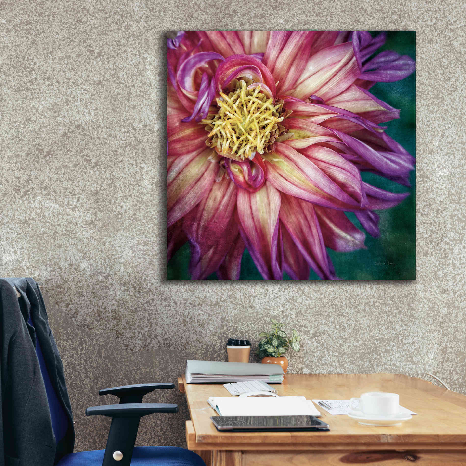 'Dahlia I' by Debra Van Swearingen, Canvas Wall Art,37 x 37