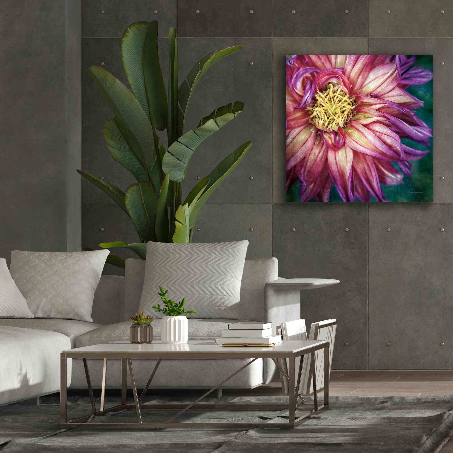 'Dahlia I' by Debra Van Swearingen, Canvas Wall Art,37 x 37