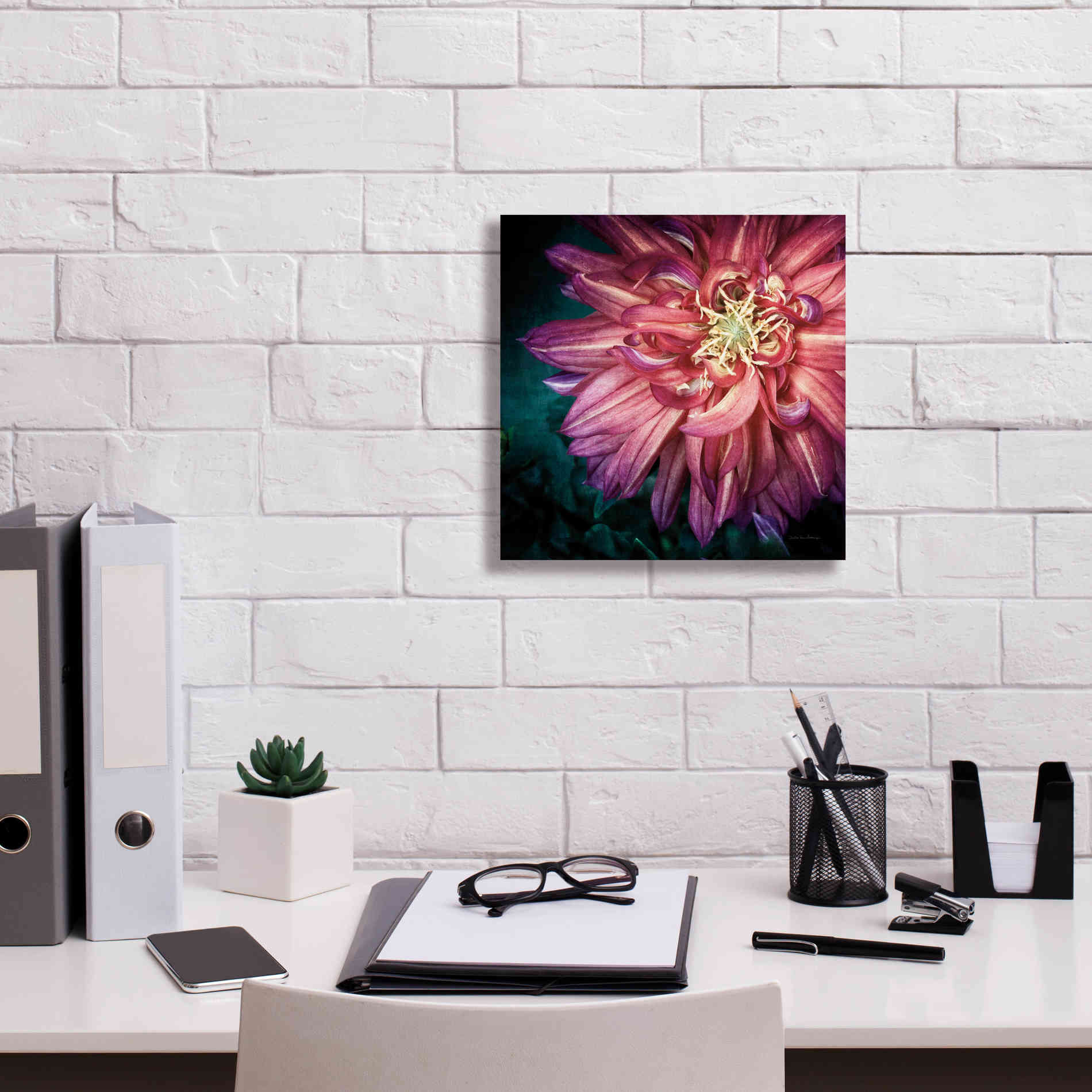 'Dahlia II' by Debra Van Swearingen, Canvas Wall Art,12 x 12