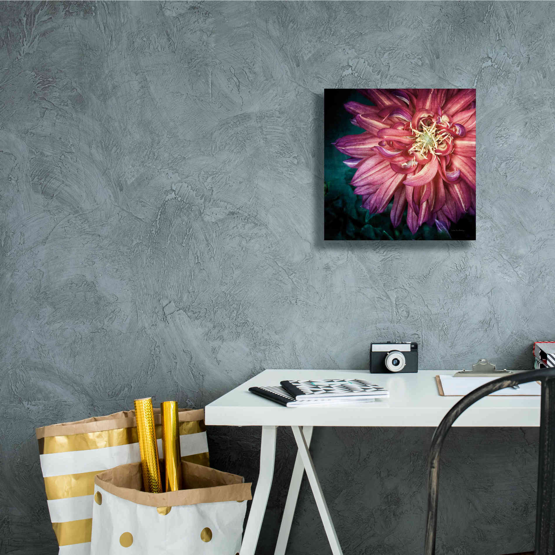 'Dahlia II' by Debra Van Swearingen, Canvas Wall Art,12 x 12