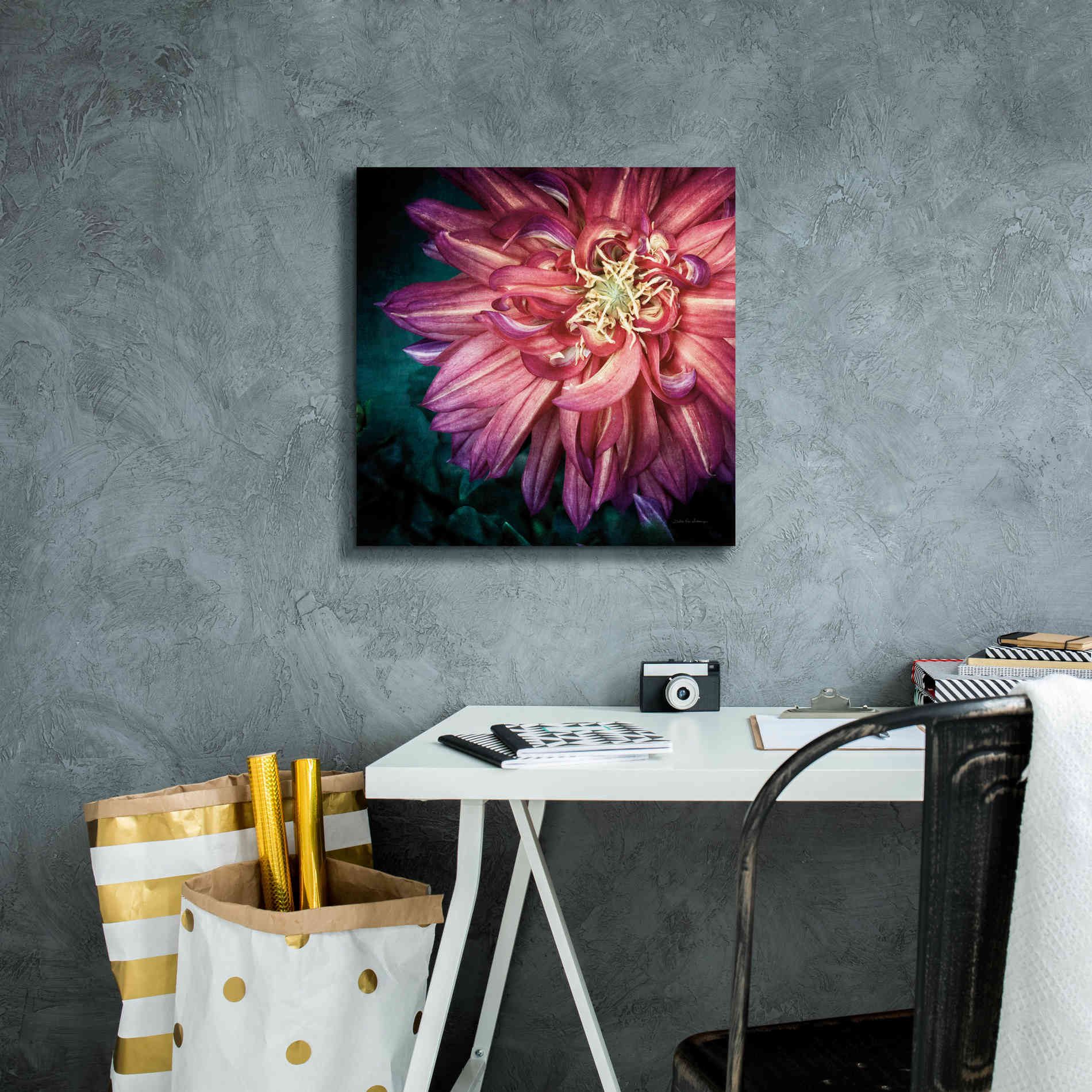 'Dahlia II' by Debra Van Swearingen, Canvas Wall Art,18 x 18