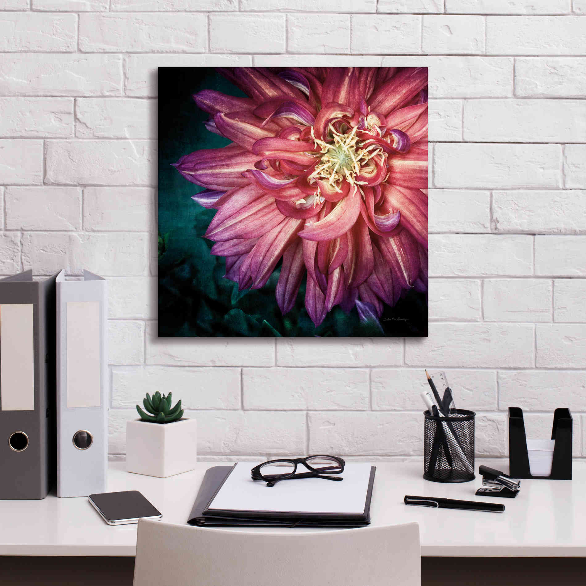 'Dahlia II' by Debra Van Swearingen, Canvas Wall Art,18 x 18