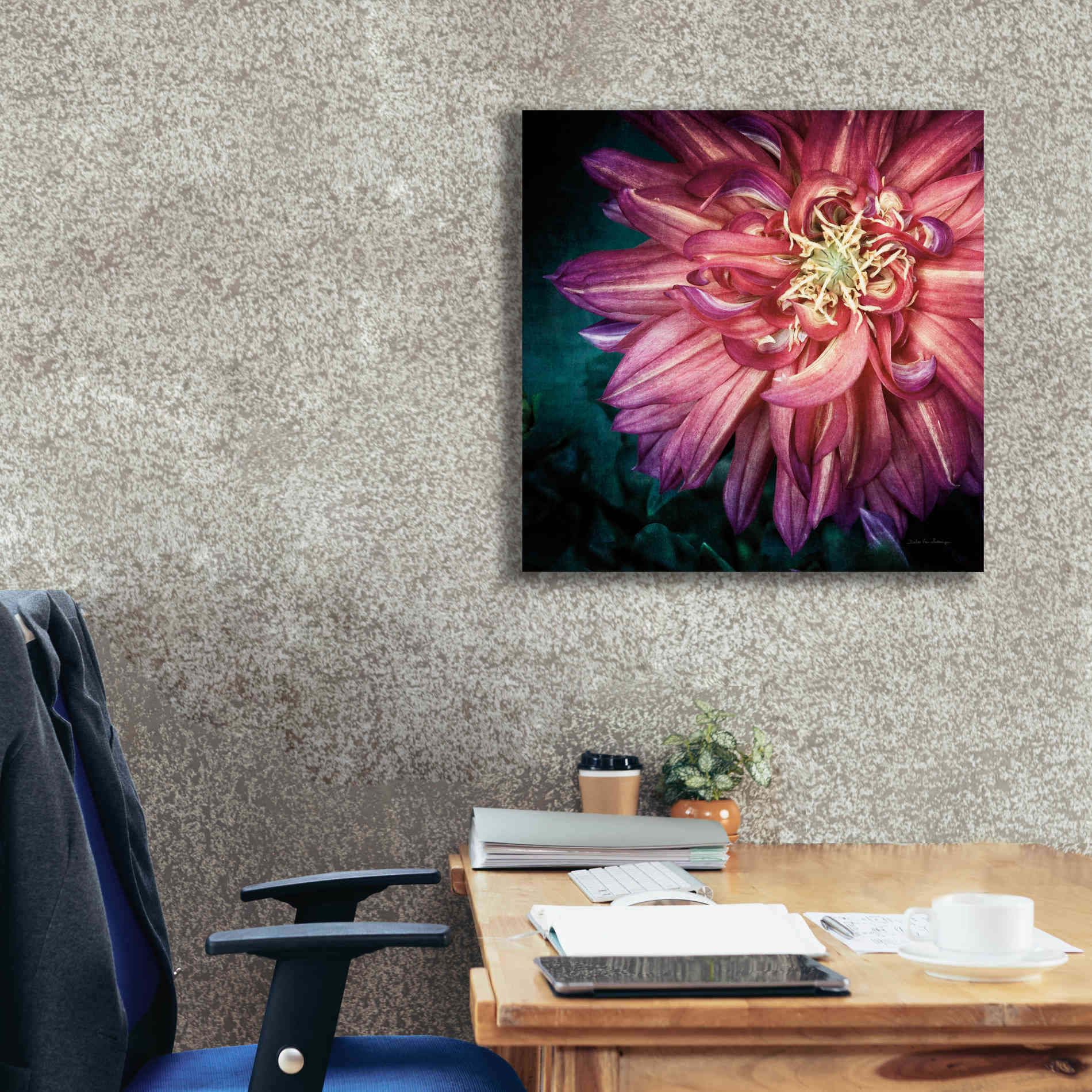 'Dahlia II' by Debra Van Swearingen, Canvas Wall Art,26 x 26