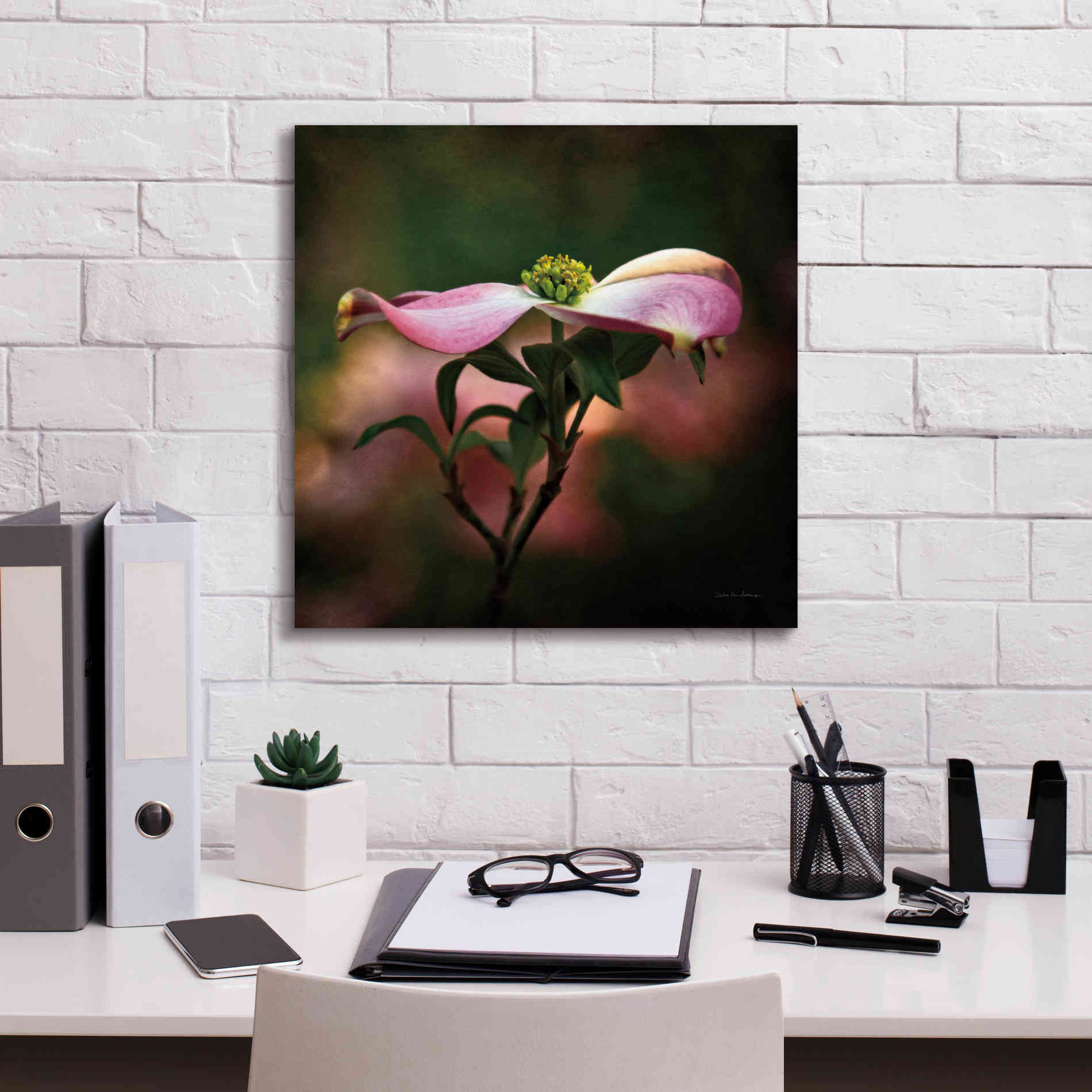 'Pink Dogwood I' by Debra Van Swearingen, Canvas Wall Art,18 x 18