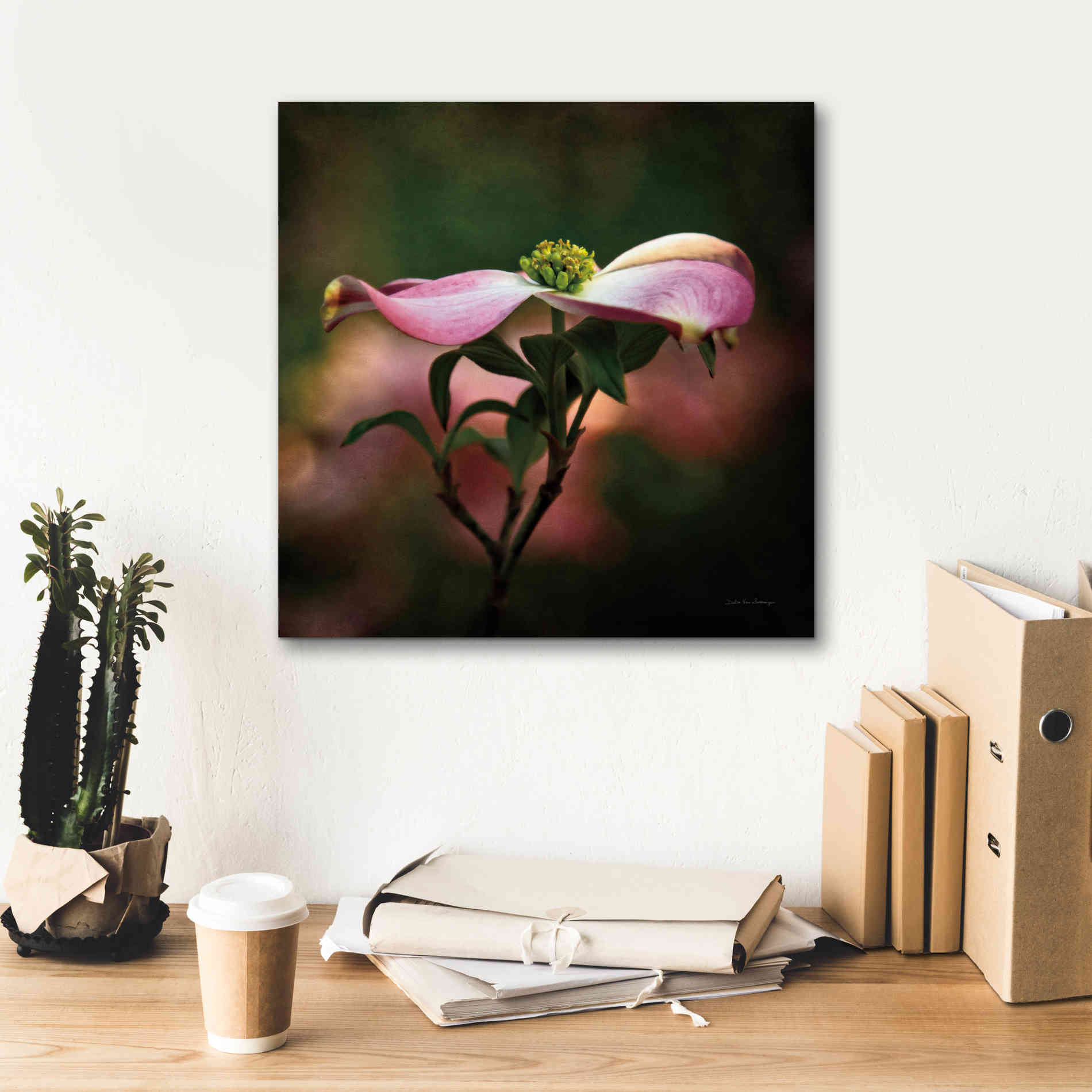 'Pink Dogwood I' by Debra Van Swearingen, Canvas Wall Art,18 x 18
