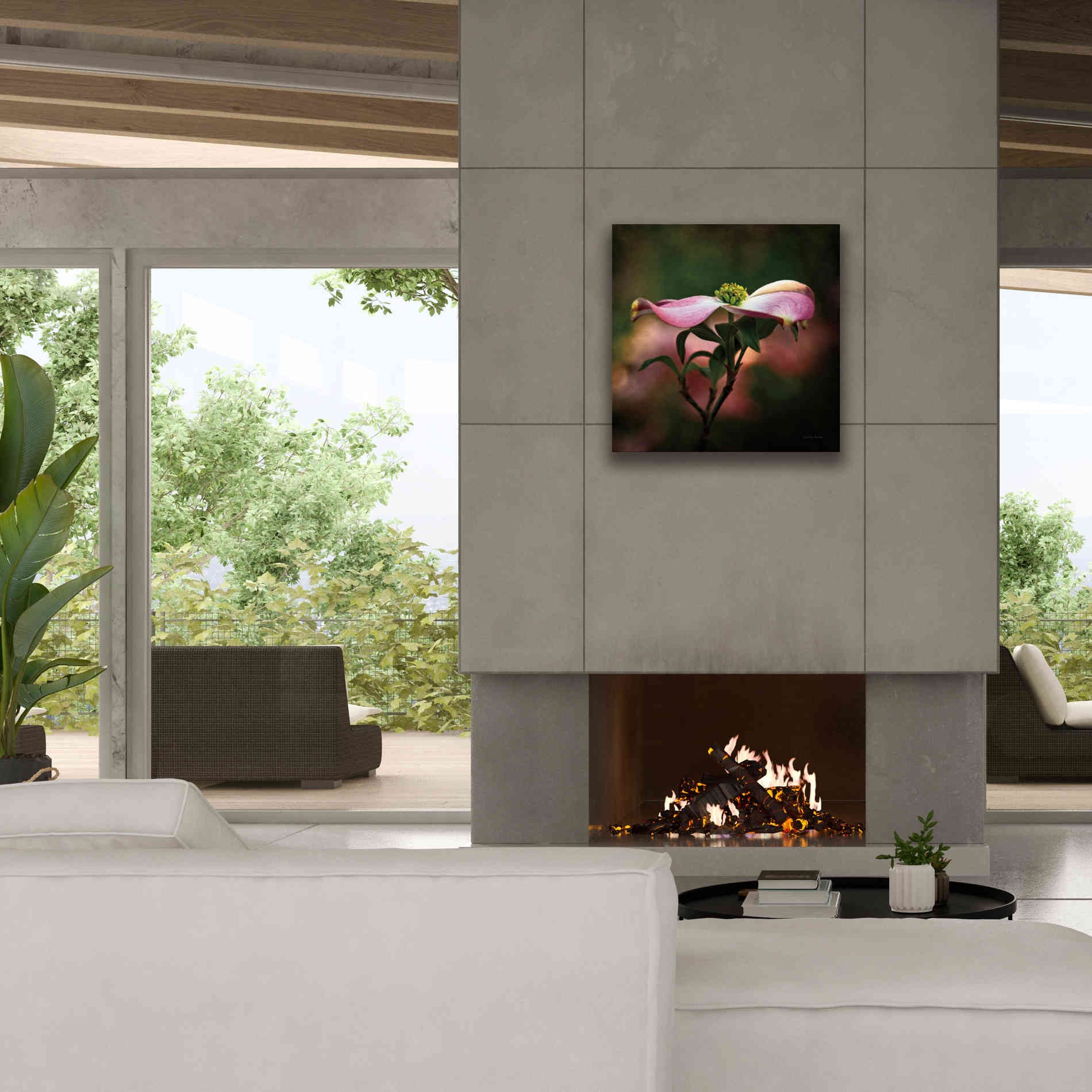 'Pink Dogwood I' by Debra Van Swearingen, Canvas Wall Art,26 x 26