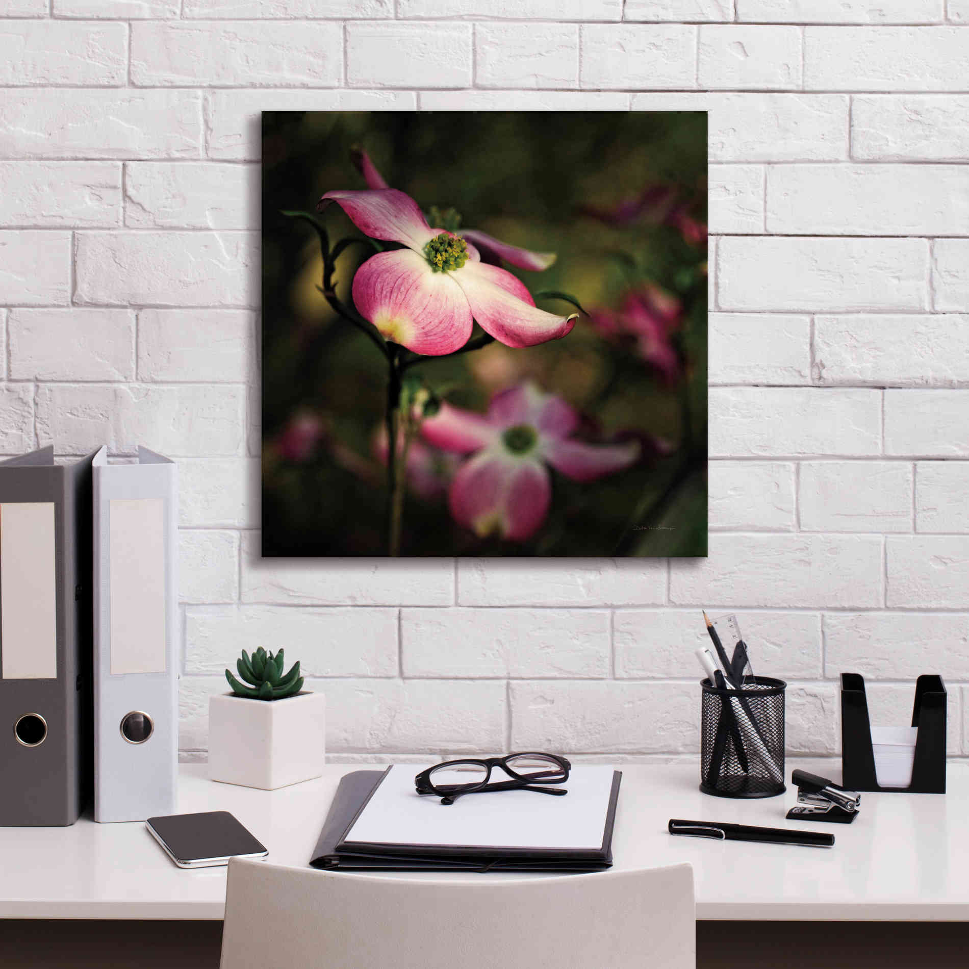 'Pink Dogwood II' by Debra Van Swearingen, Canvas Wall Art,18 x 18