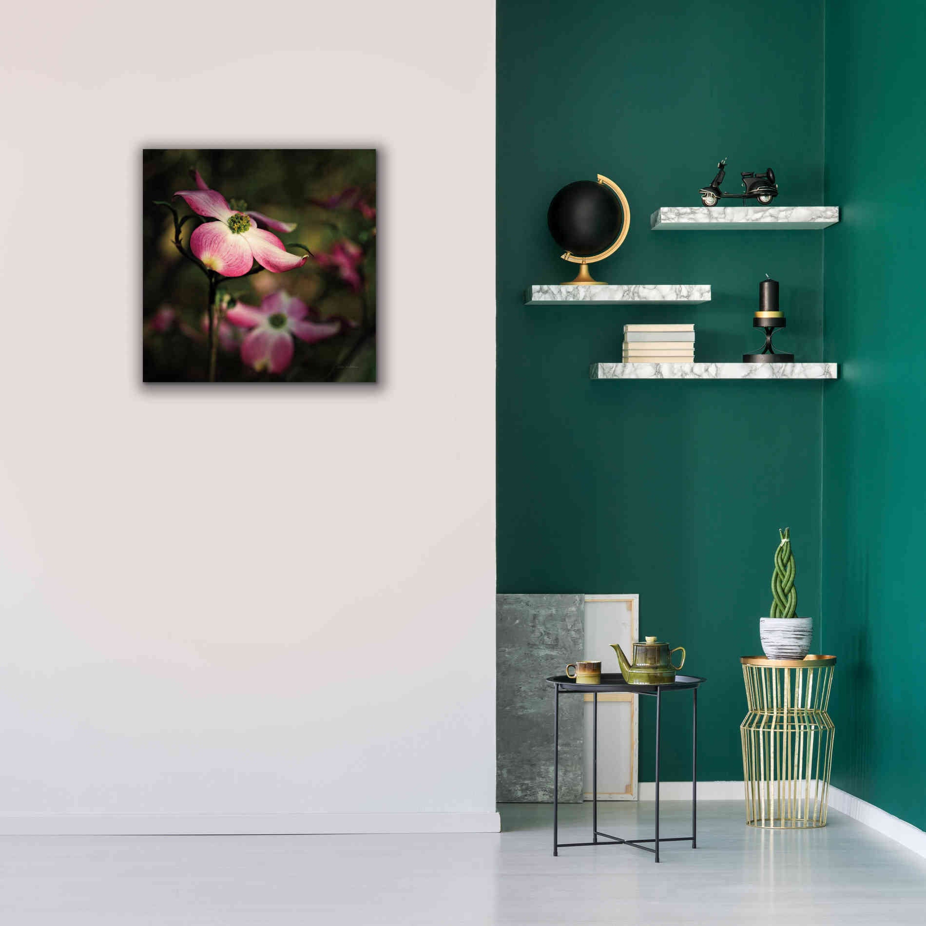 'Pink Dogwood II' by Debra Van Swearingen, Canvas Wall Art,26 x 26