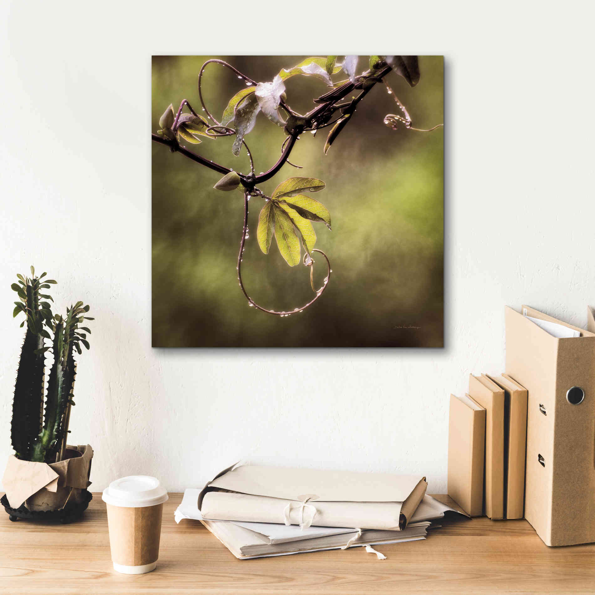 'Passion Flower Vine I' by Debra Van Swearingen, Canvas Wall Art,18 x 18