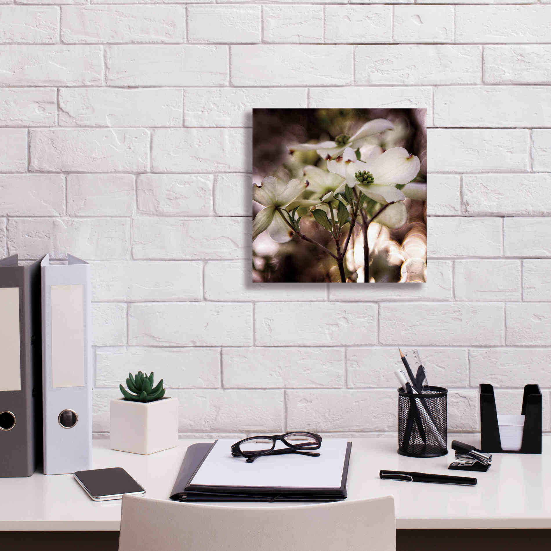 'White Dogwood II' by Debra Van Swearingen, Canvas Wall Art,12 x 12