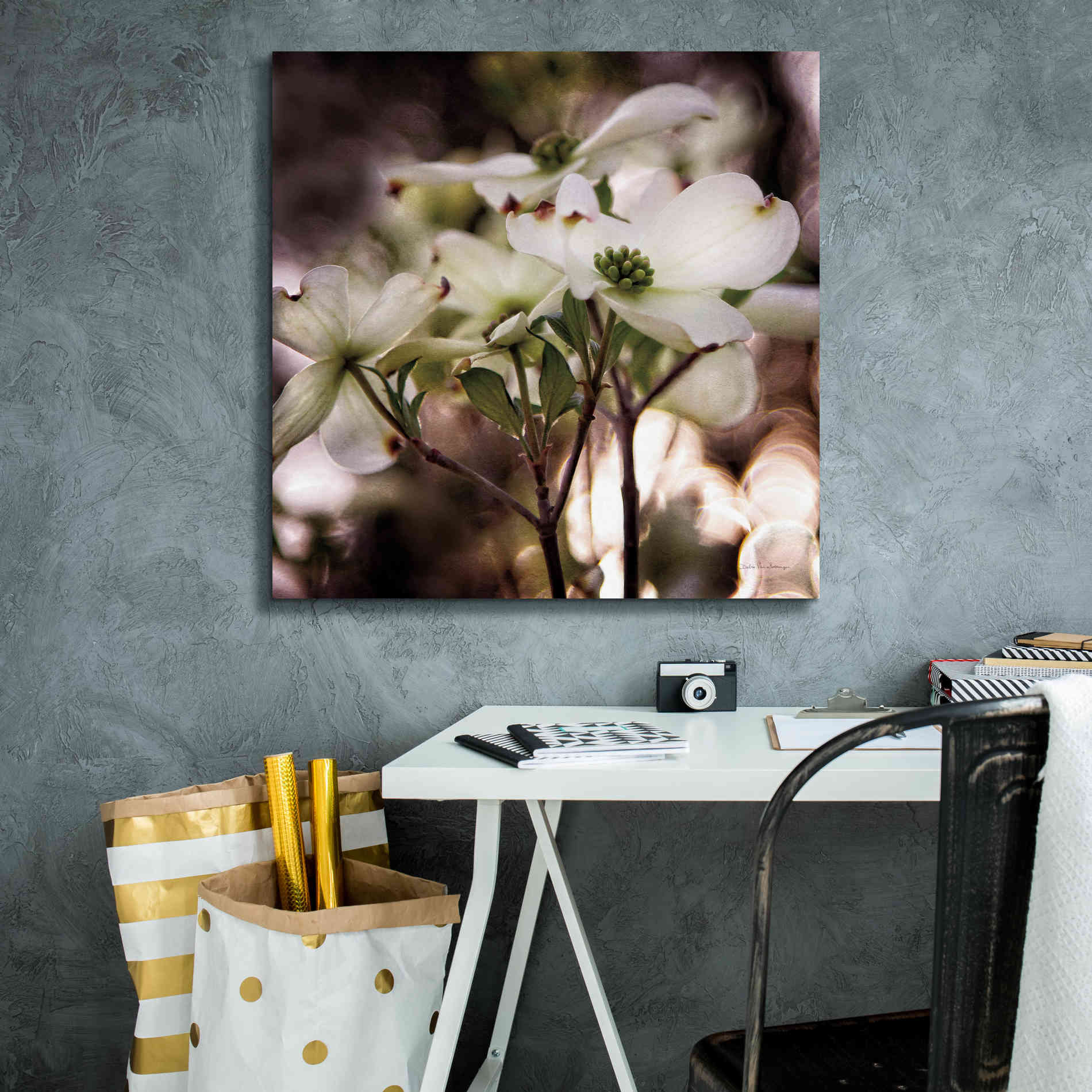 'White Dogwood II' by Debra Van Swearingen, Canvas Wall Art,26 x 26