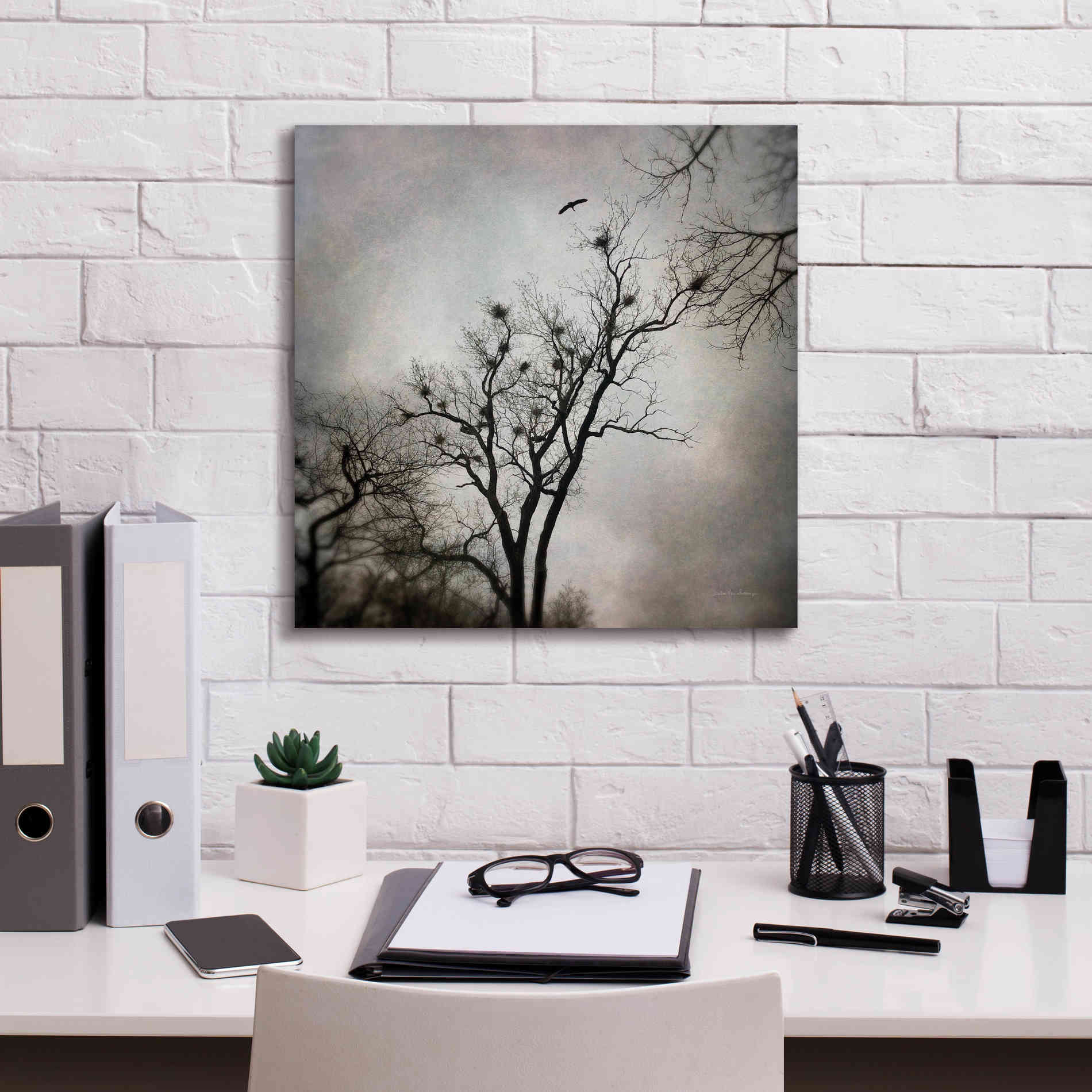 'The Heron Rookery' by Debra Van Swearingen, Canvas Wall Art,18 x 18