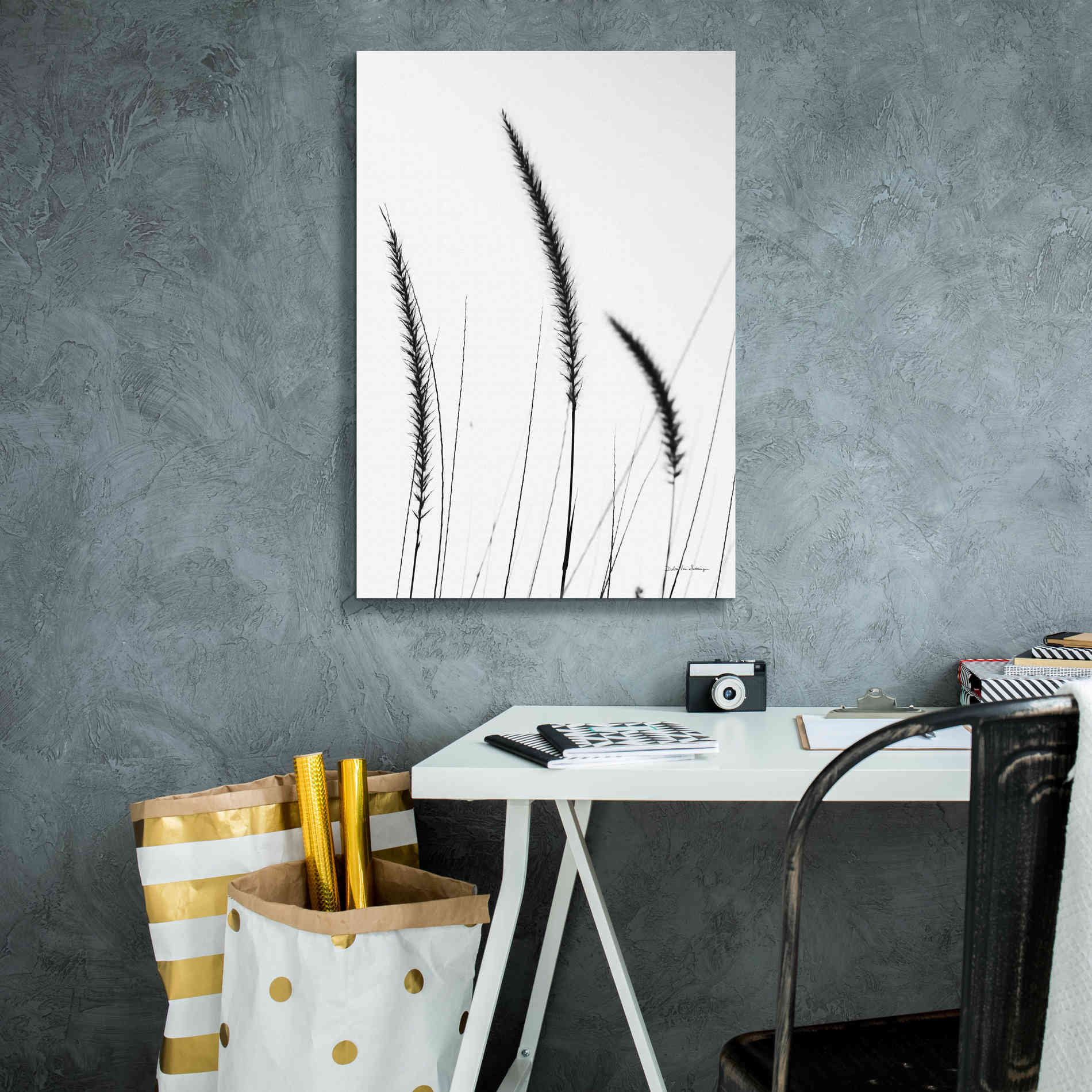 'Field Grasses IV White' by Debra Van Swearingen, Canvas Wall Art,18 x 26