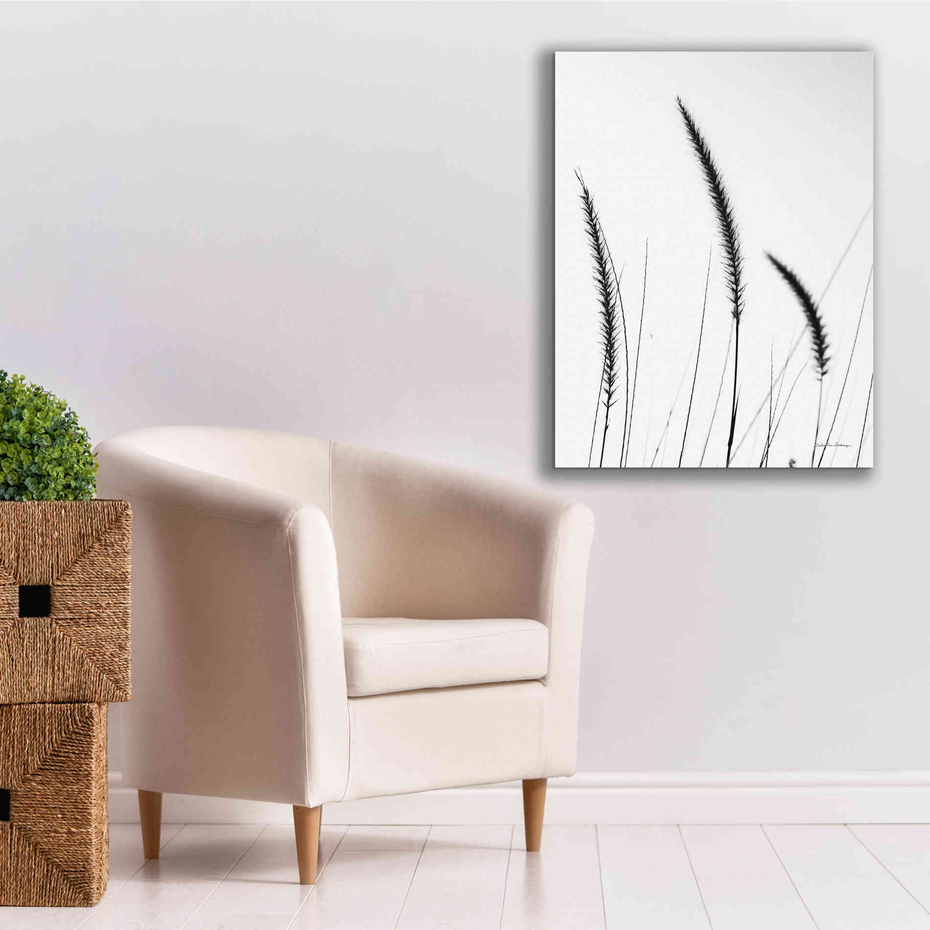 'Field Grasses IV White' by Debra Van Swearingen, Canvas Wall Art,26 x 34