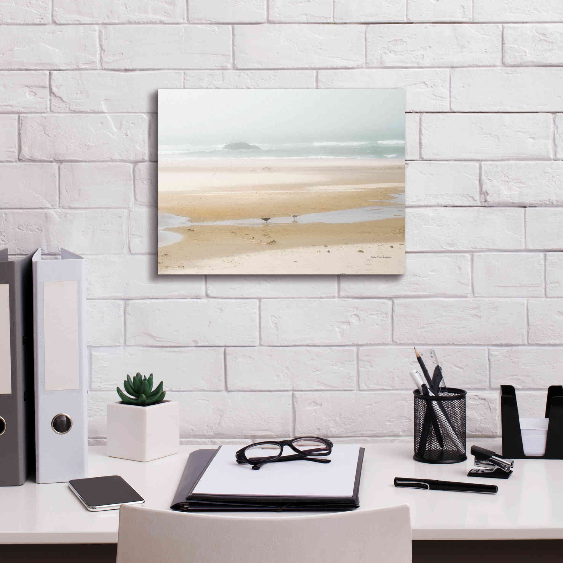 'Cold Beach I' by Debra Van Swearingen, Canvas Wall Art,16 x 12