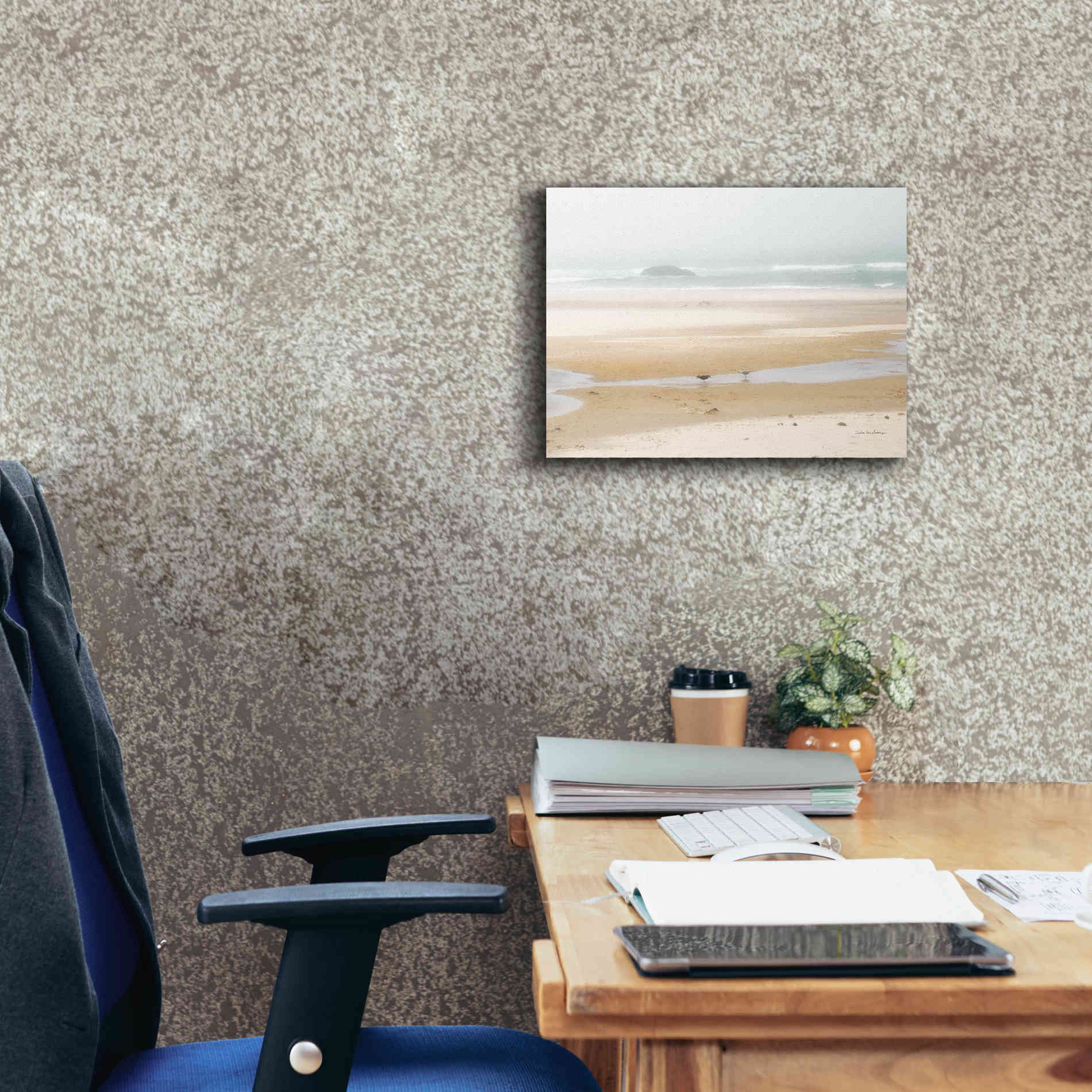 'Cold Beach I' by Debra Van Swearingen, Canvas Wall Art,16 x 12