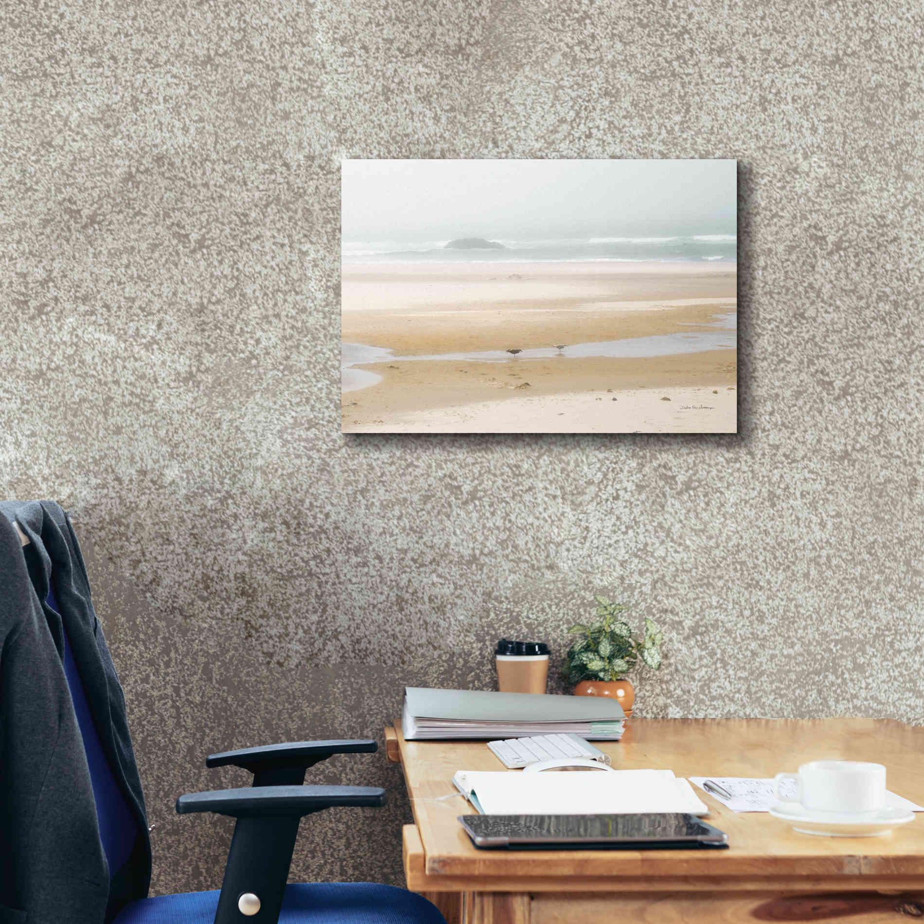 'Cold Beach I' by Debra Van Swearingen, Canvas Wall Art,26 x 18