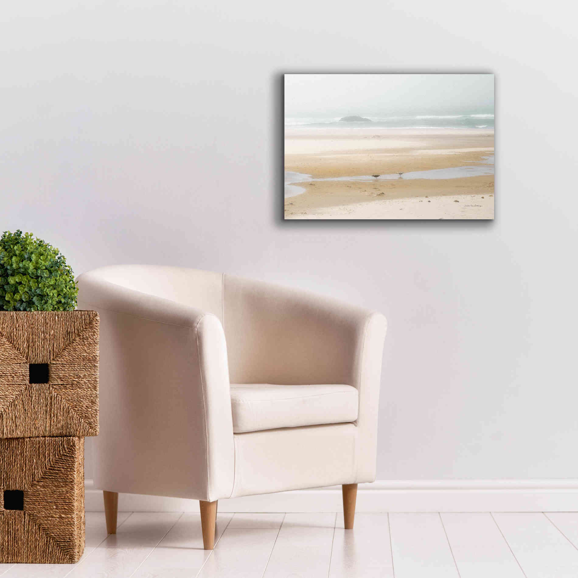 'Cold Beach I' by Debra Van Swearingen, Canvas Wall Art,26 x 18