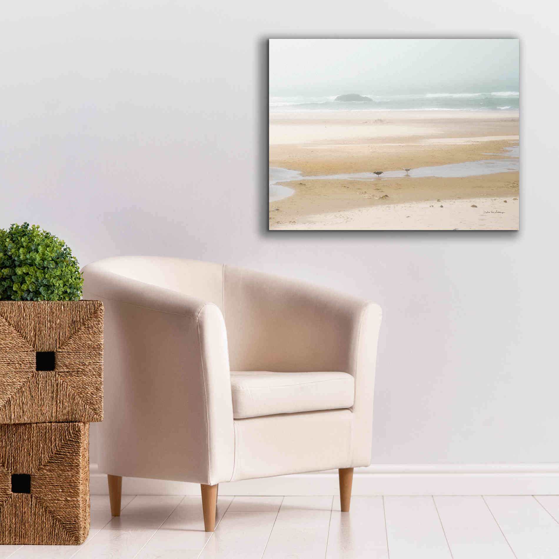 'Cold Beach I' by Debra Van Swearingen, Canvas Wall Art,34 x 26