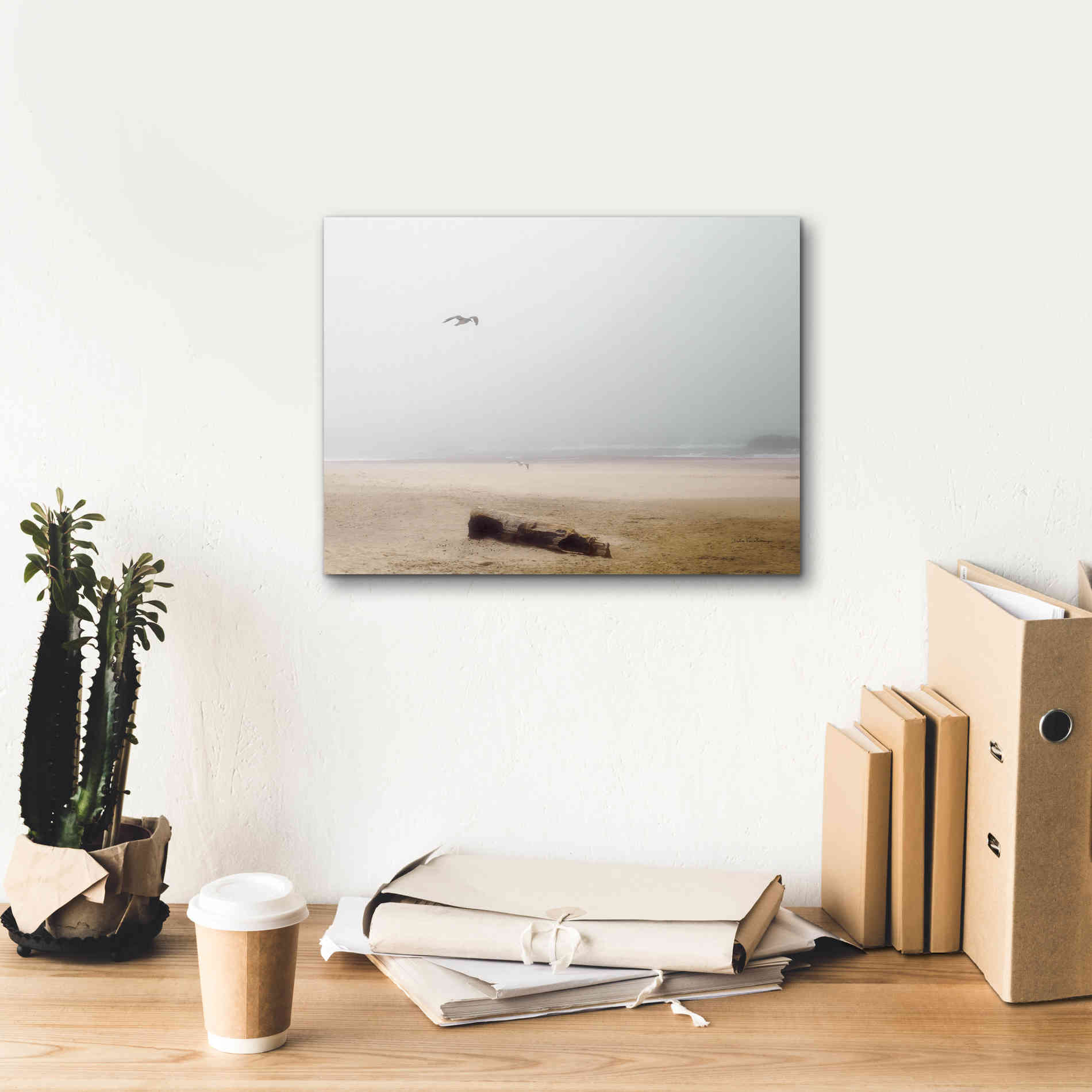 'Cold Beach III' by Debra Van Swearingen, Canvas Wall Art,16 x 12