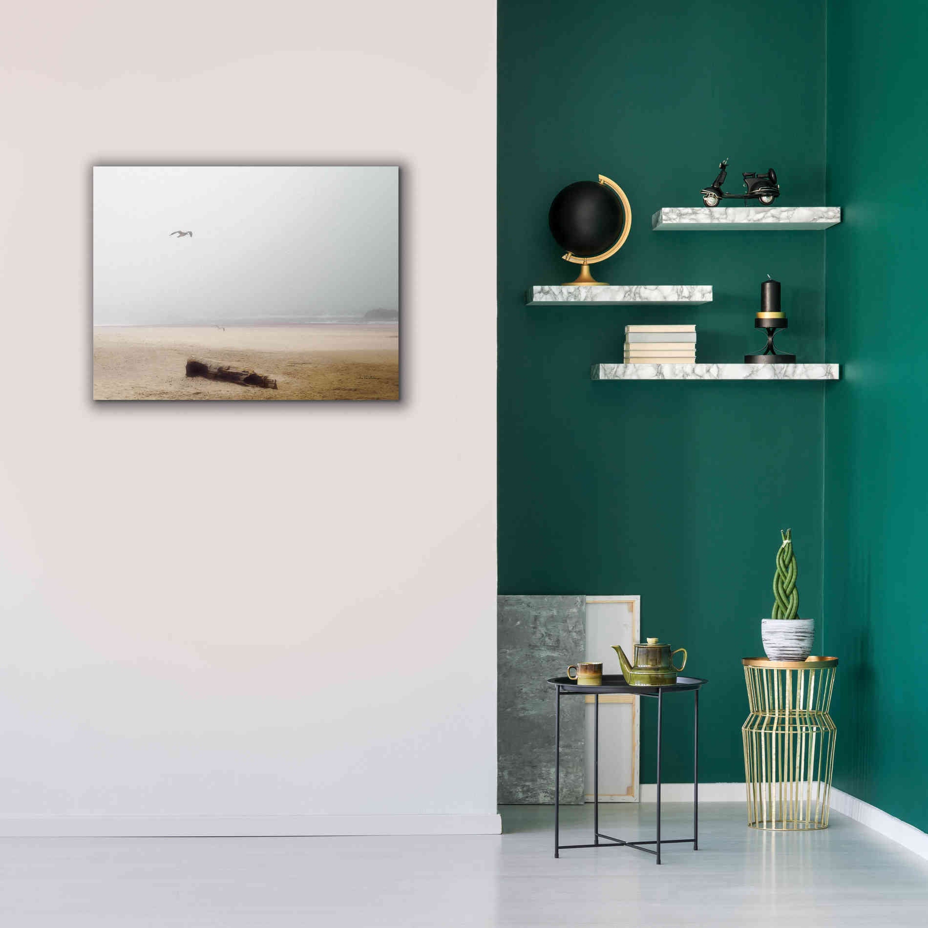 'Cold Beach III' by Debra Van Swearingen, Canvas Wall Art,34 x 26