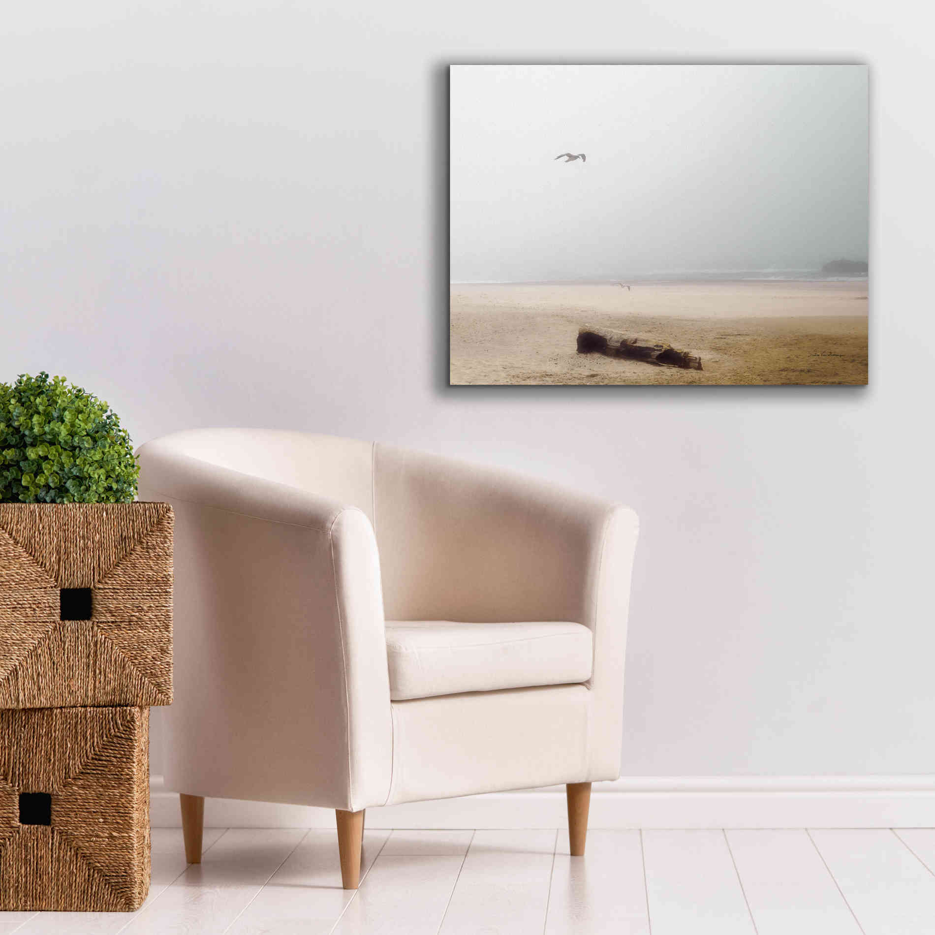 'Cold Beach III' by Debra Van Swearingen, Canvas Wall Art,34 x 26