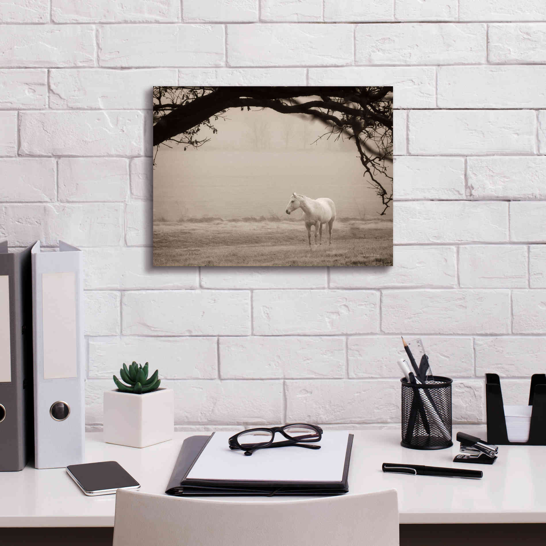 'Hazy Horse II' by Debra Van Swearingen, Canvas Wall Art,16 x 12