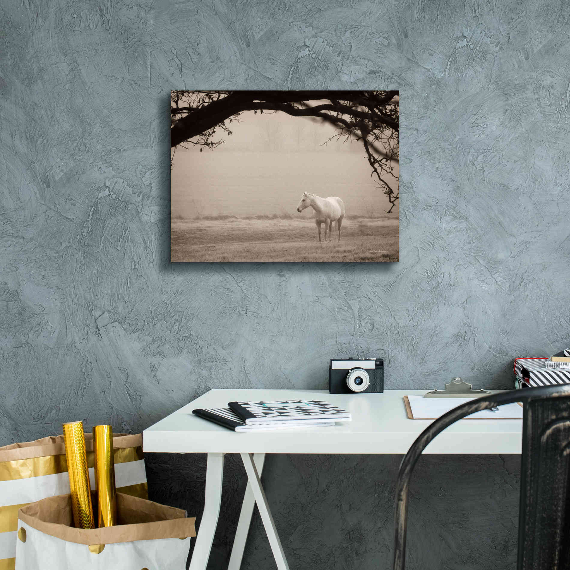 'Hazy Horse II' by Debra Van Swearingen, Canvas Wall Art,16 x 12