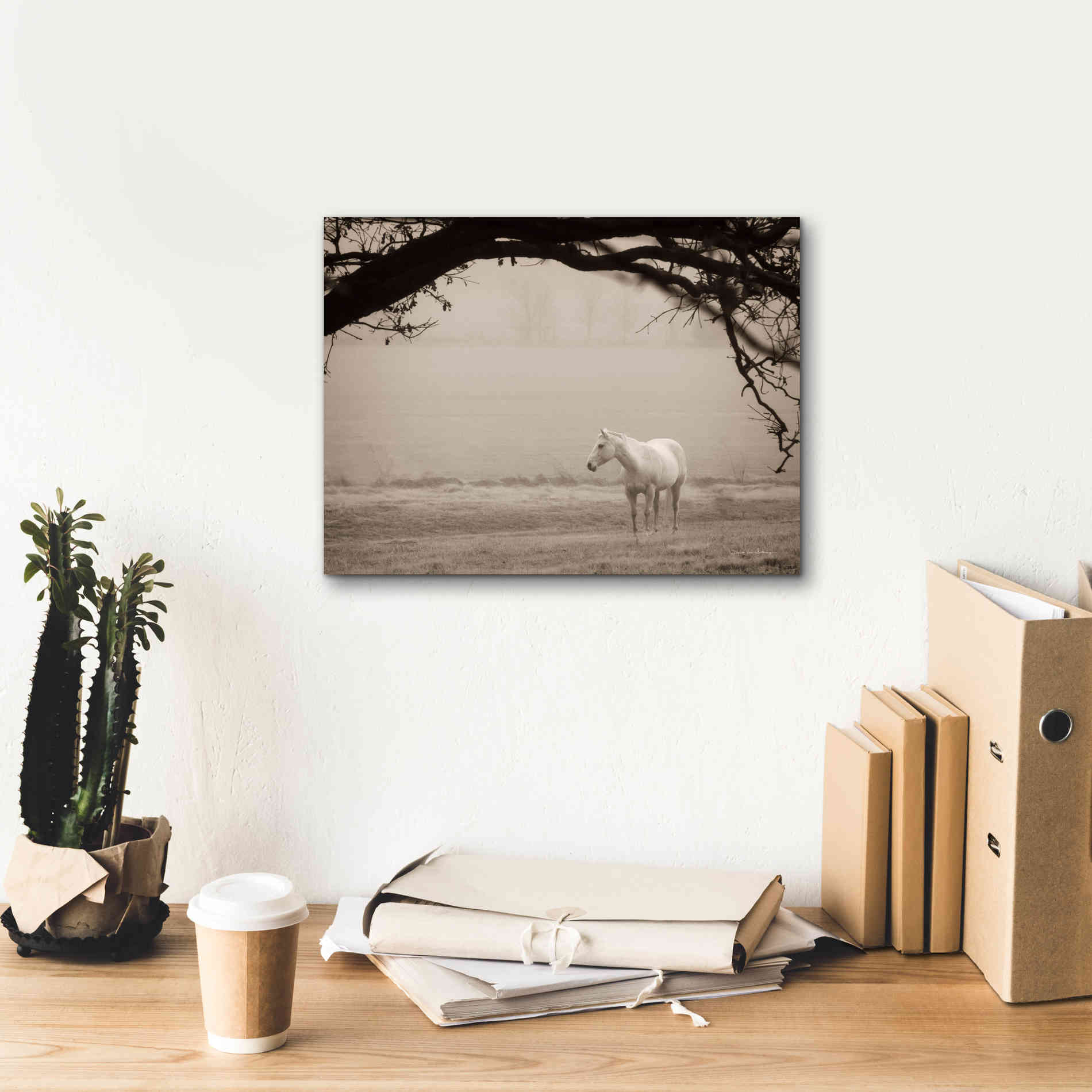 'Hazy Horse II' by Debra Van Swearingen, Canvas Wall Art,16 x 12