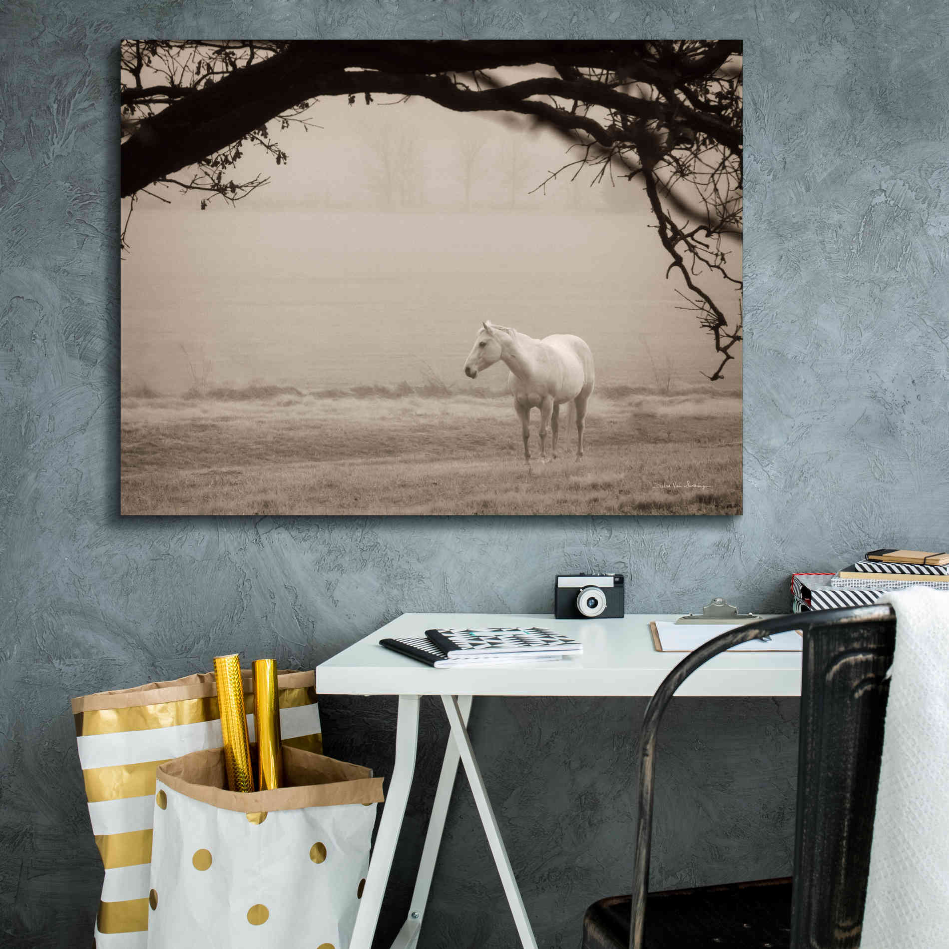 'Hazy Horse II' by Debra Van Swearingen, Canvas Wall Art,34 x 26