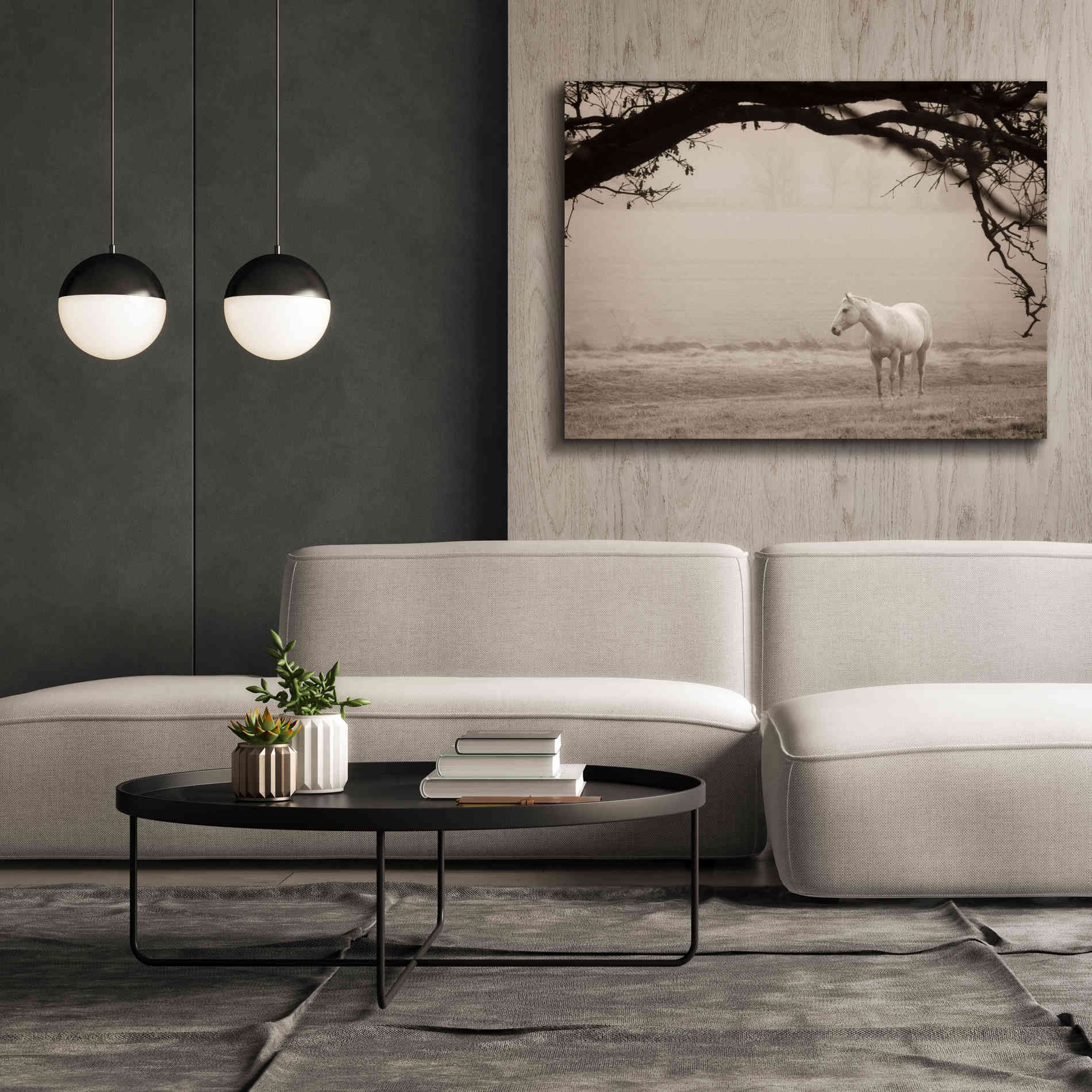 'Hazy Horse II' by Debra Van Swearingen, Canvas Wall Art,54 x 40